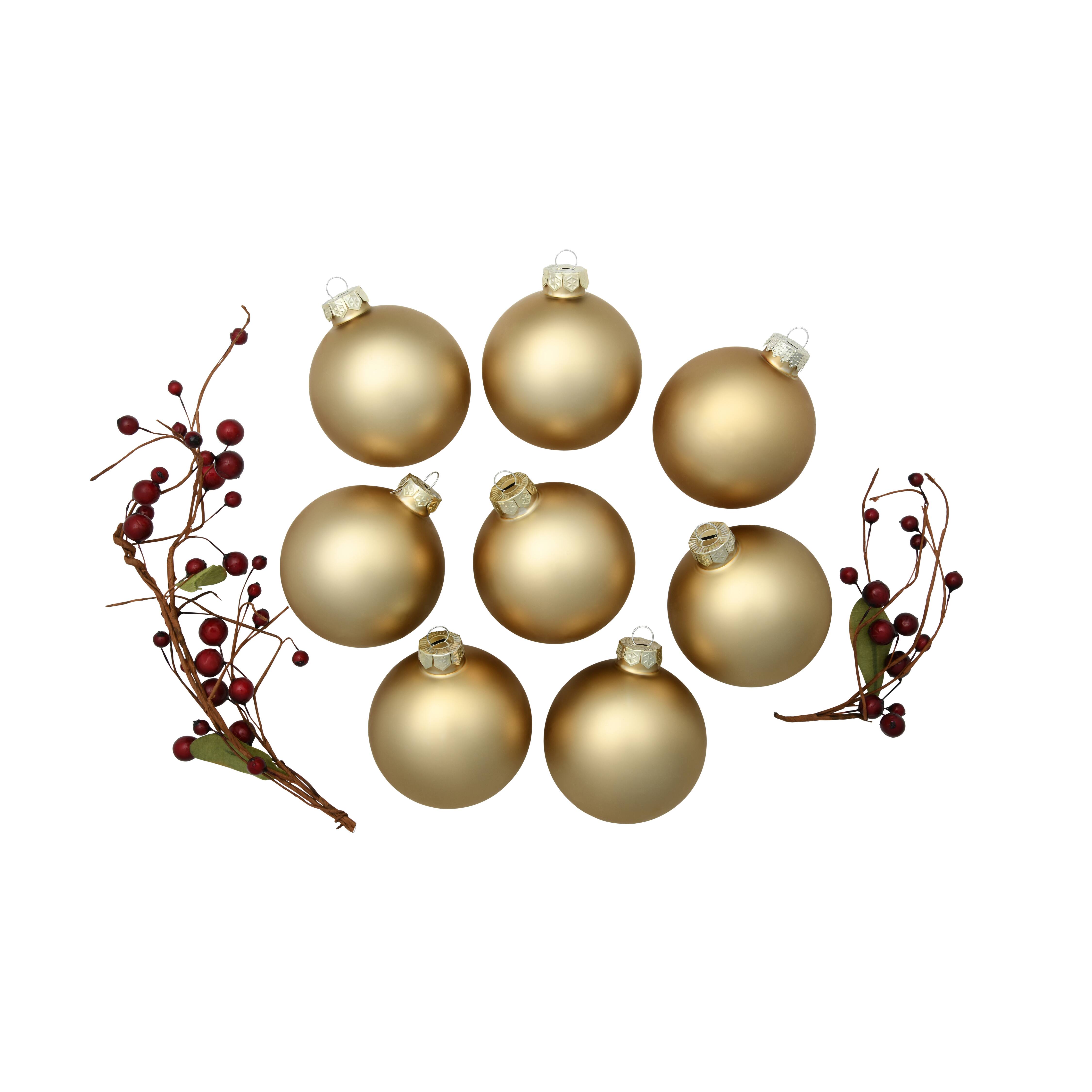 Whitehurst 8ct. 3.25" Matte Glass Ball Ornaments