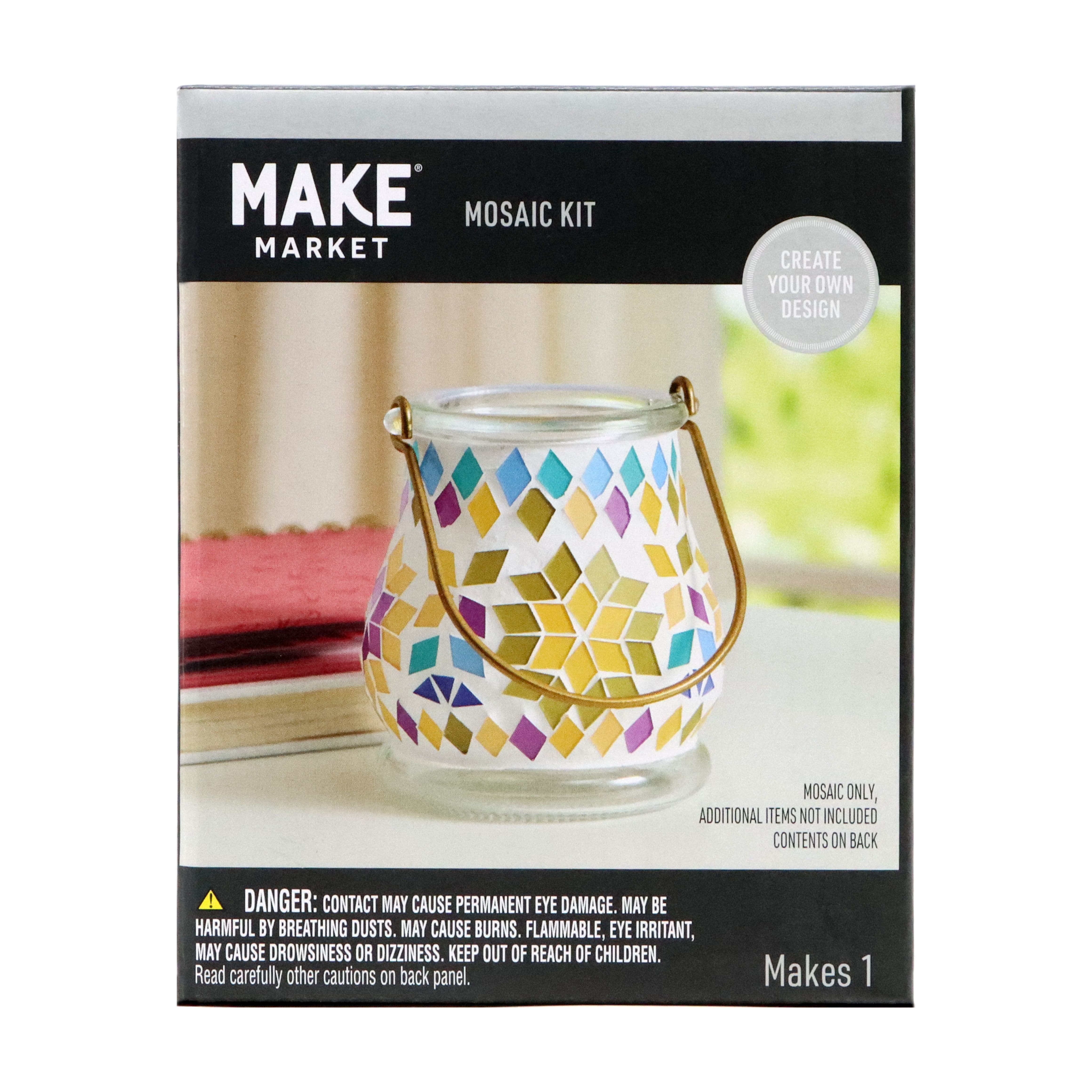 3.75" Glass Vase Pastel Mosaic Kit by Make Market®