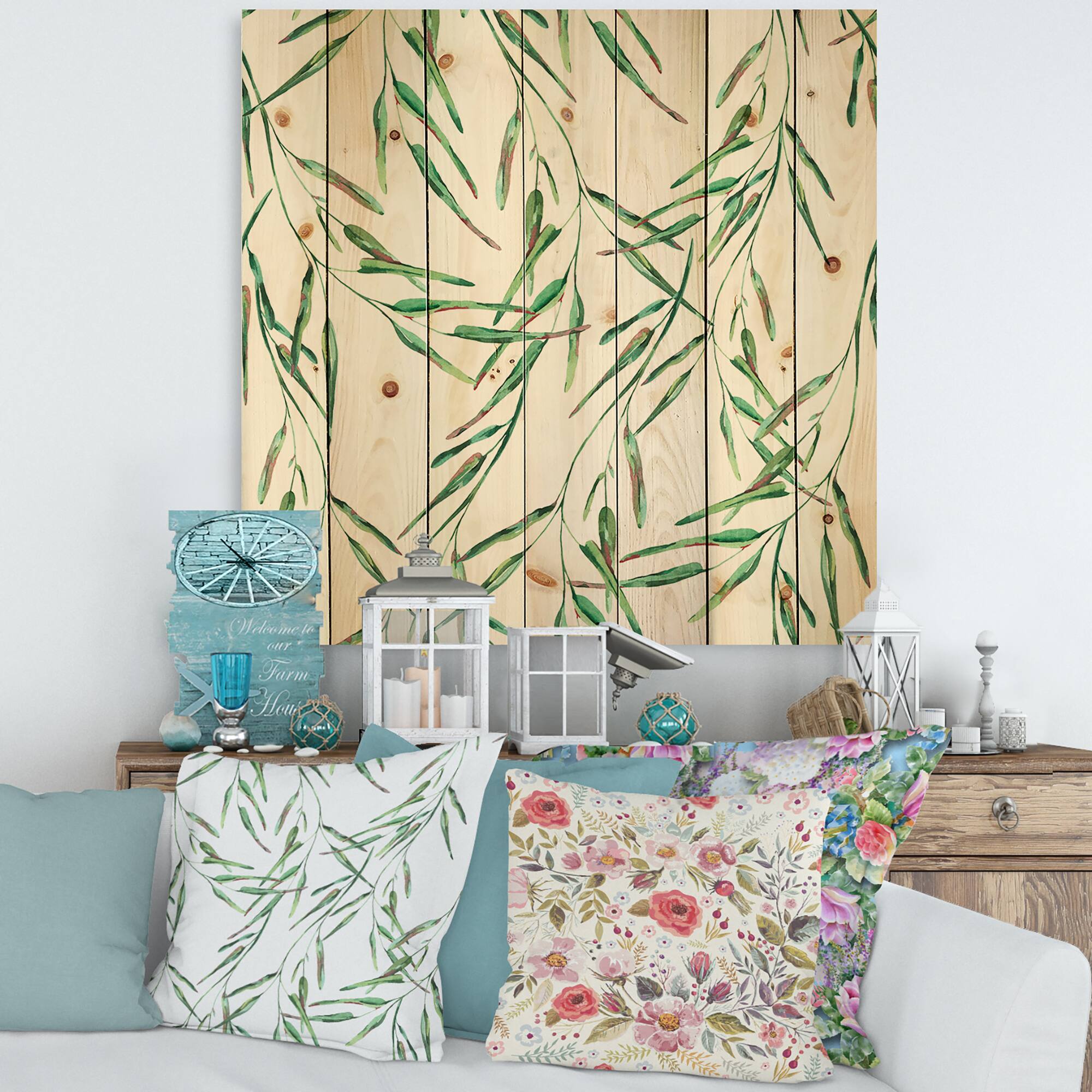 Designart - Tropical Green Leaves In Summer Times II