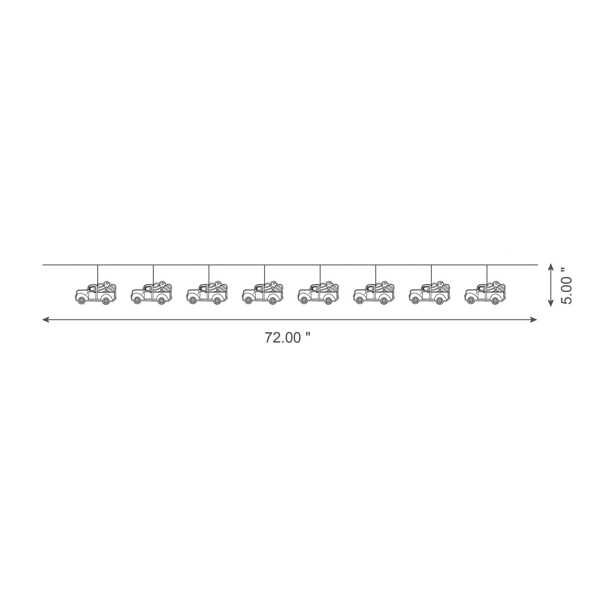 Glitzhome® Easter Metal Truck Garland