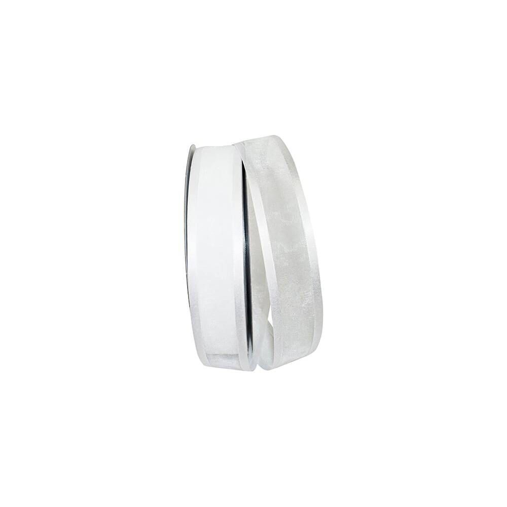 JAM Paper 5/8" x 100yd. Sheer Satin Edge Ribbon