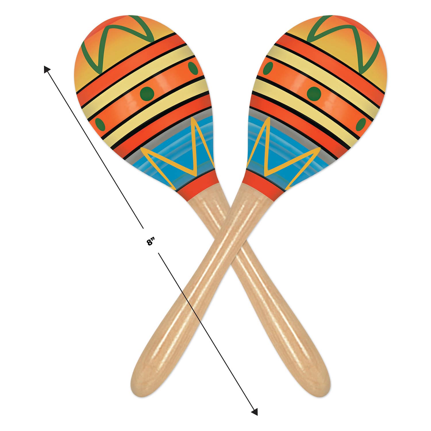 Beistle 8" Fiesta Fun Party Maracas, 2ct.