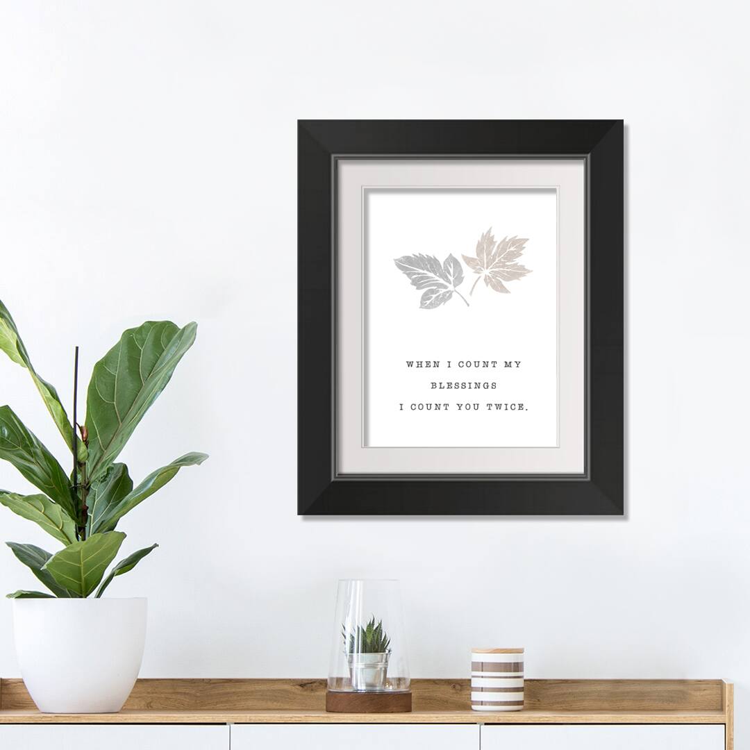 Blessings Fall Print in Black Frame