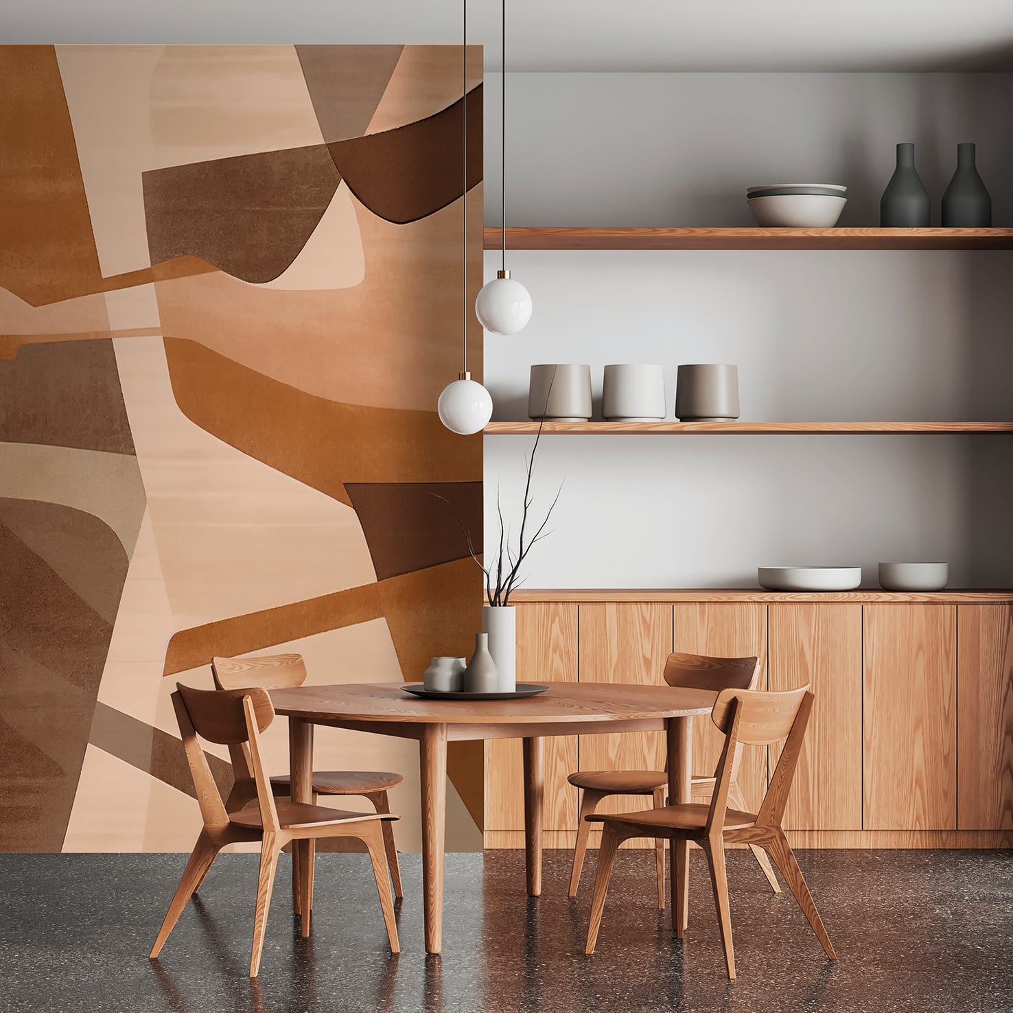 Designs Direct Canyon Strata Brown Wall Mural