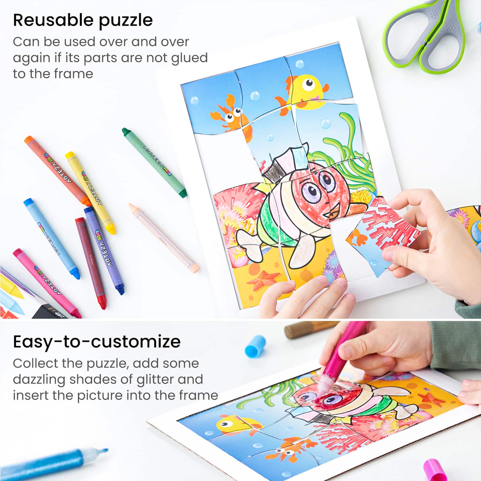 Arteza® Kids Sea Life Jigsaw Puzzle Set