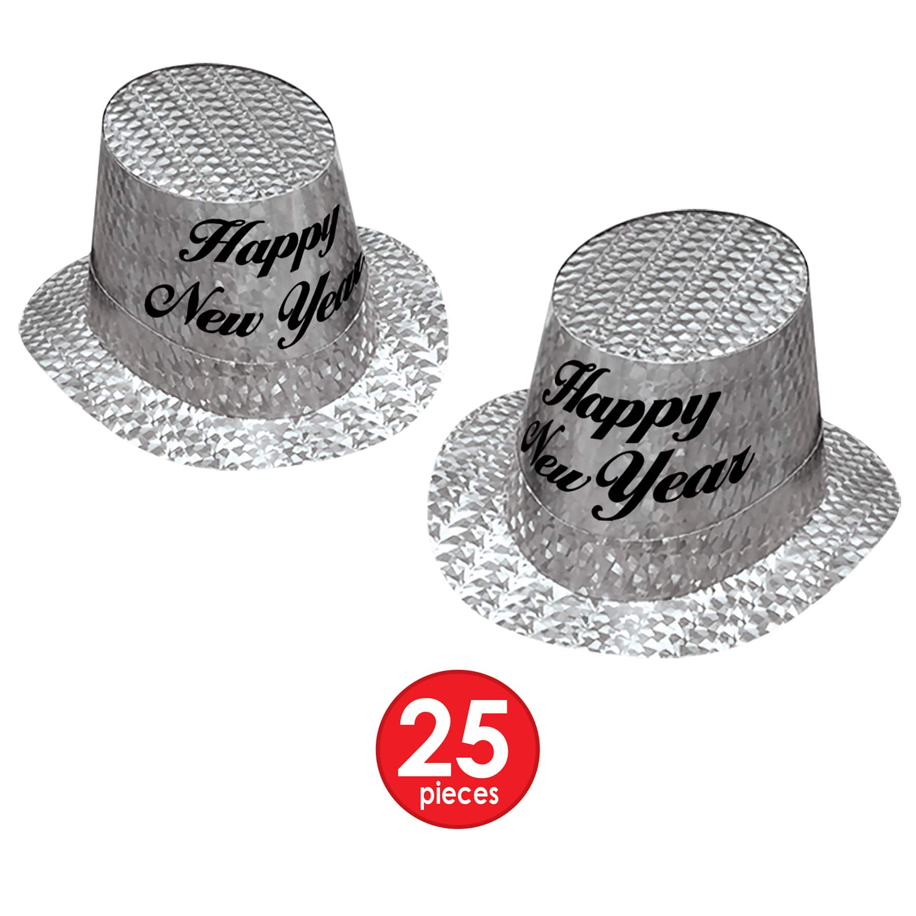 Beistle Black & Silver New Year Diamond Party Favor Kit for 50