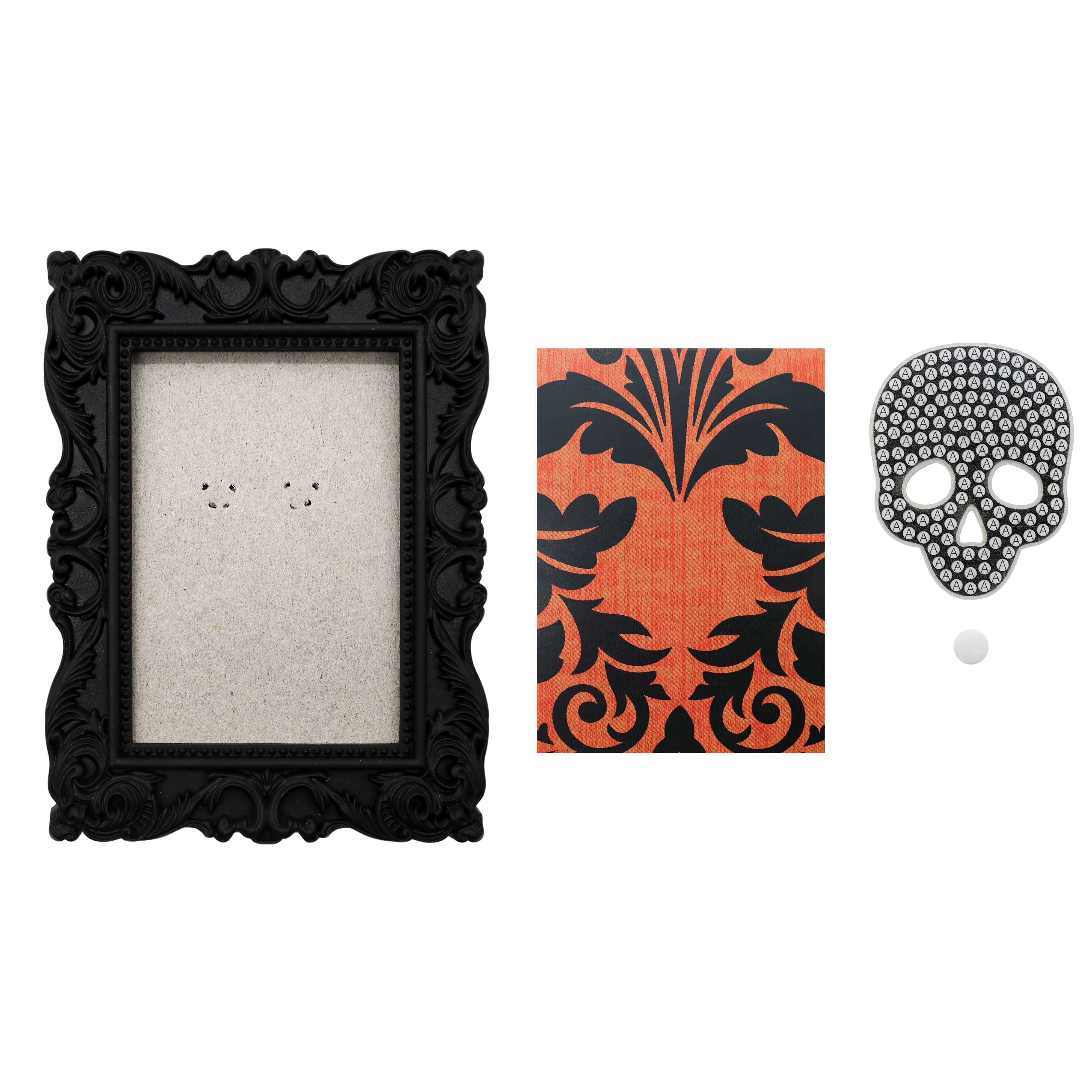 2" x 3" Skull Acrylic Surface Diamond Art Kit with Frame by Make Market®