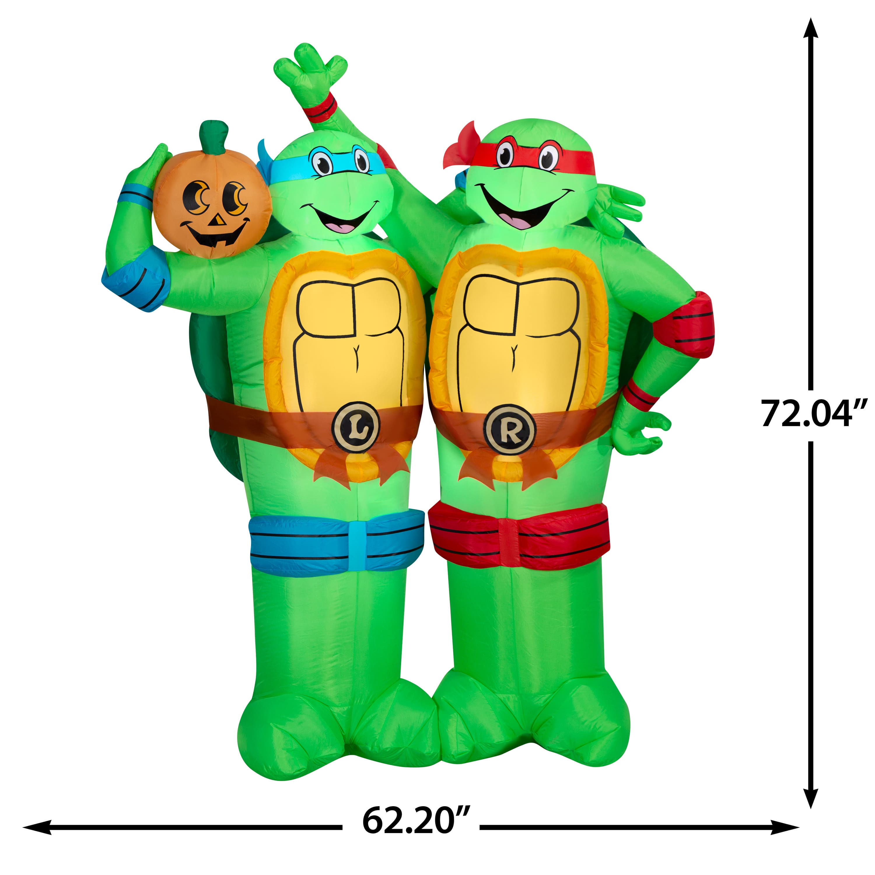 6ft. Airblown® Inflatable Leonardo & Raphael Scene Halloween Light Décor