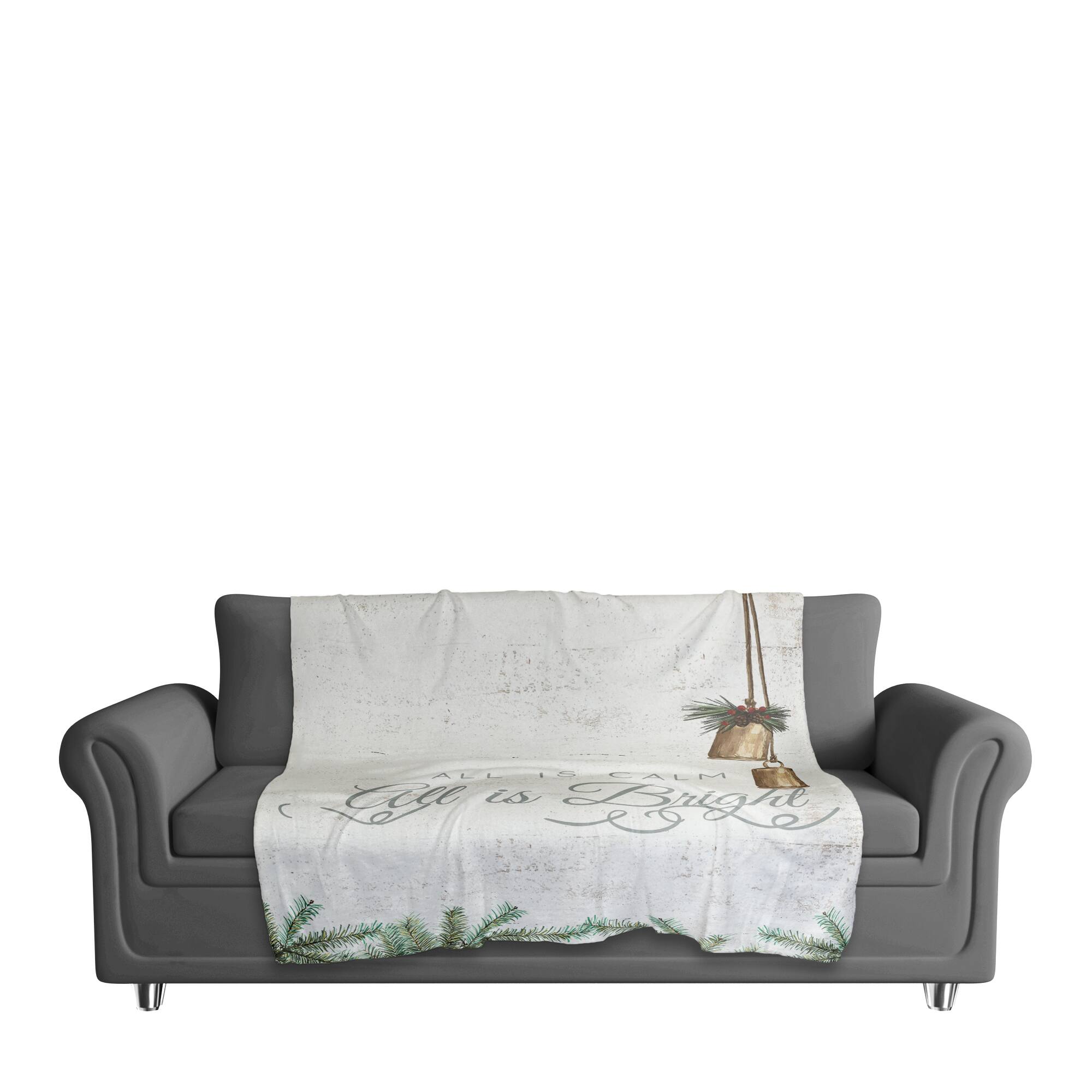 All is Calm All is Bright 50" x 60" Sherpa Fleece Blanket