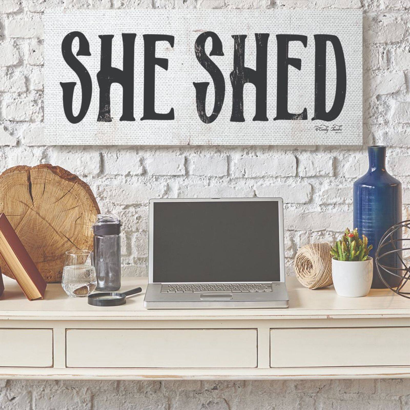 Stupell Industries She Shed Canvas Wall Art