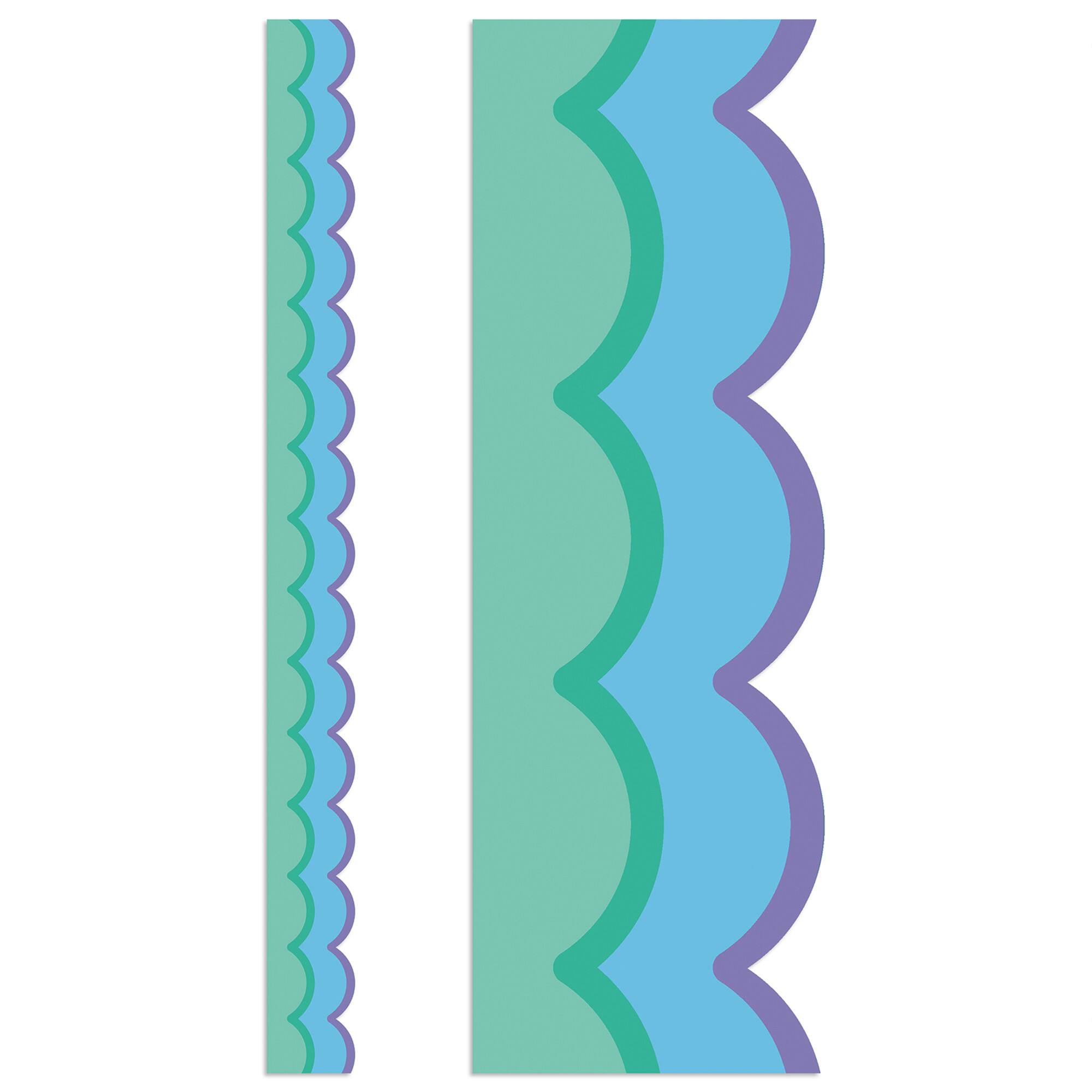 Carson Dellosa® Retro Remix Cool Waves Scalloped Borders, 6 Packs of 13