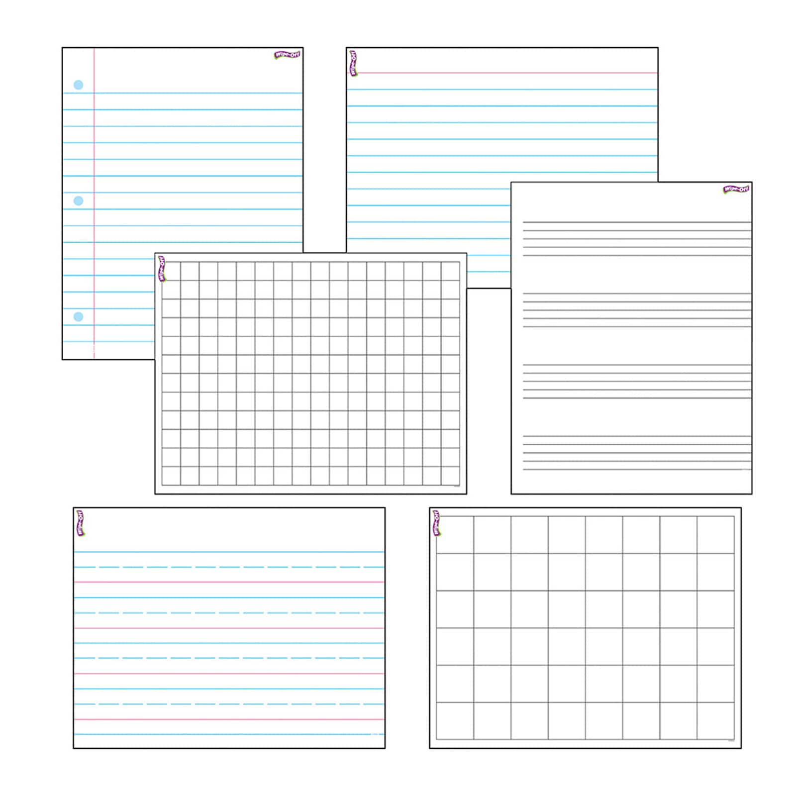 Papers & Grids Wipe-Off® Charts Combo Pack