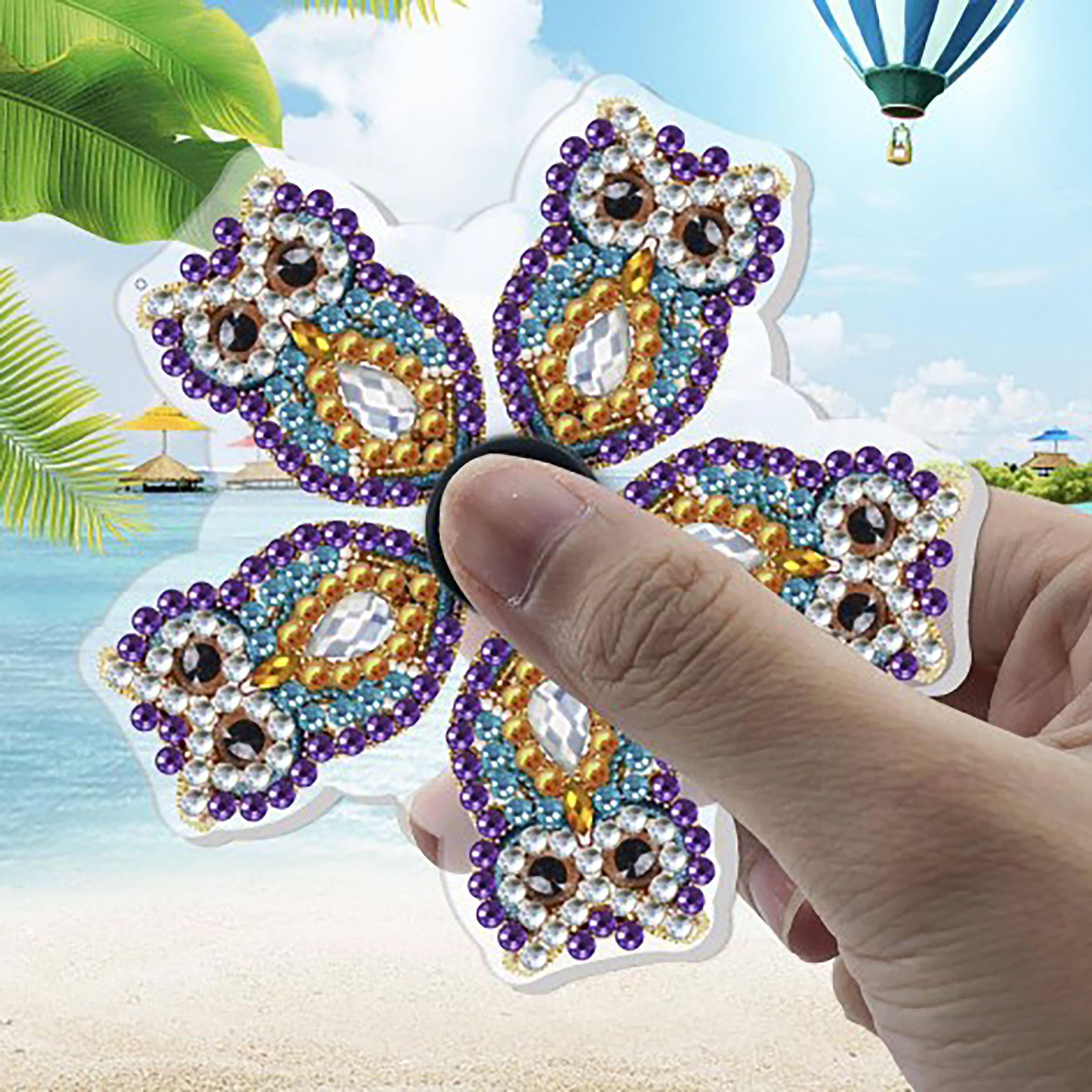 Sparkly Selections Owl Fidget Spinner Diamond Painting