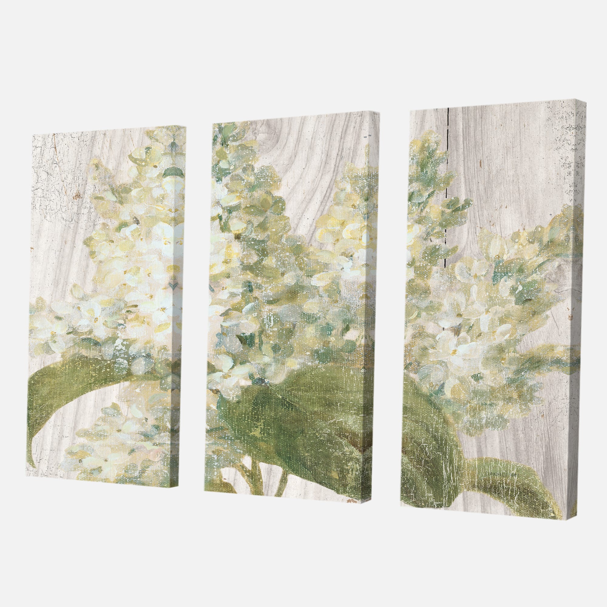 Designart - Goauche Green Flower II