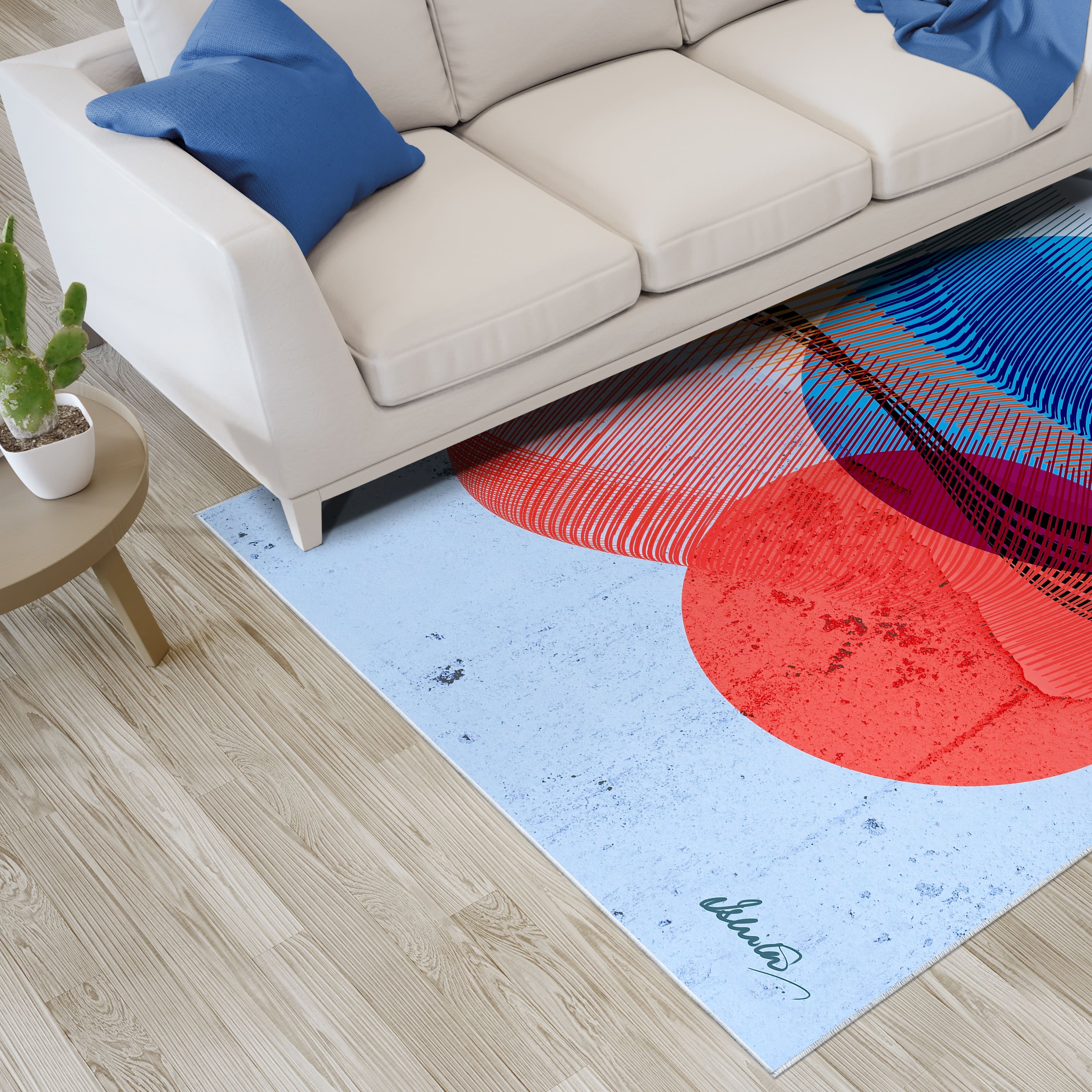 Empire Art Direct 5ft. x 7.5ft. Ephemeral Sunset I Washable Tapis D'Art Area Rug