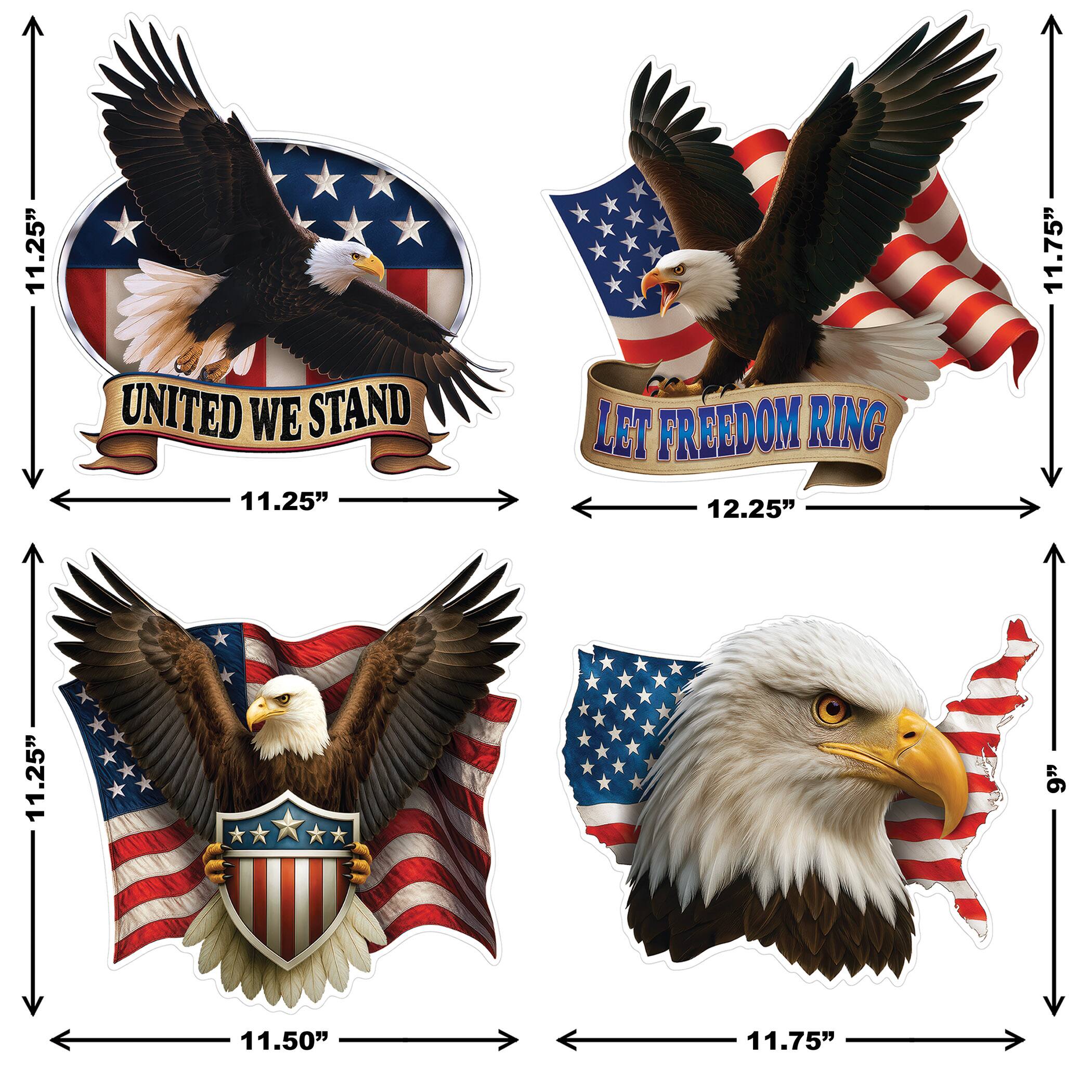 Beistle Patriotic Eagle Cutouts Set