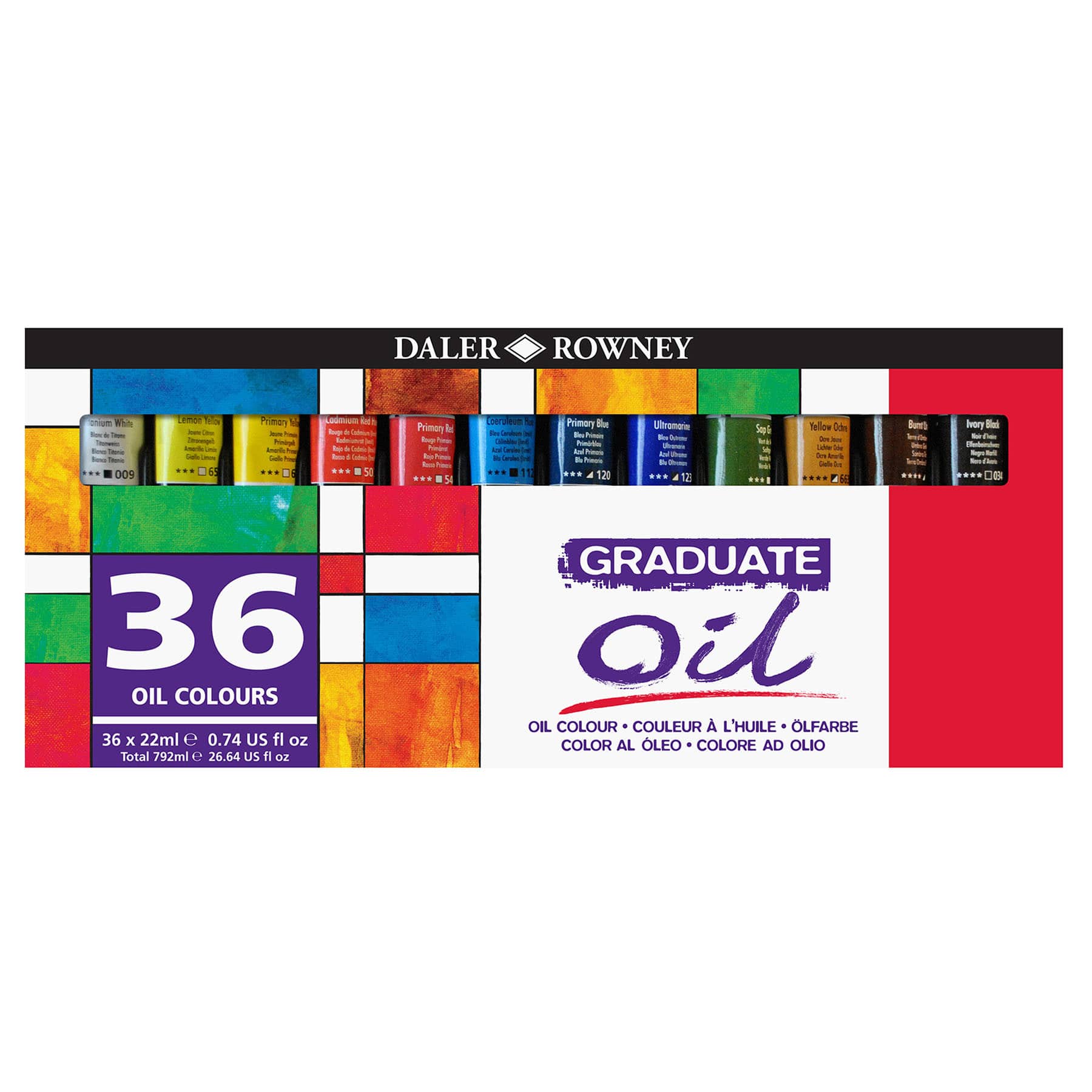 Daler-Rowney® Graduate 36 Color Oil Paint Set