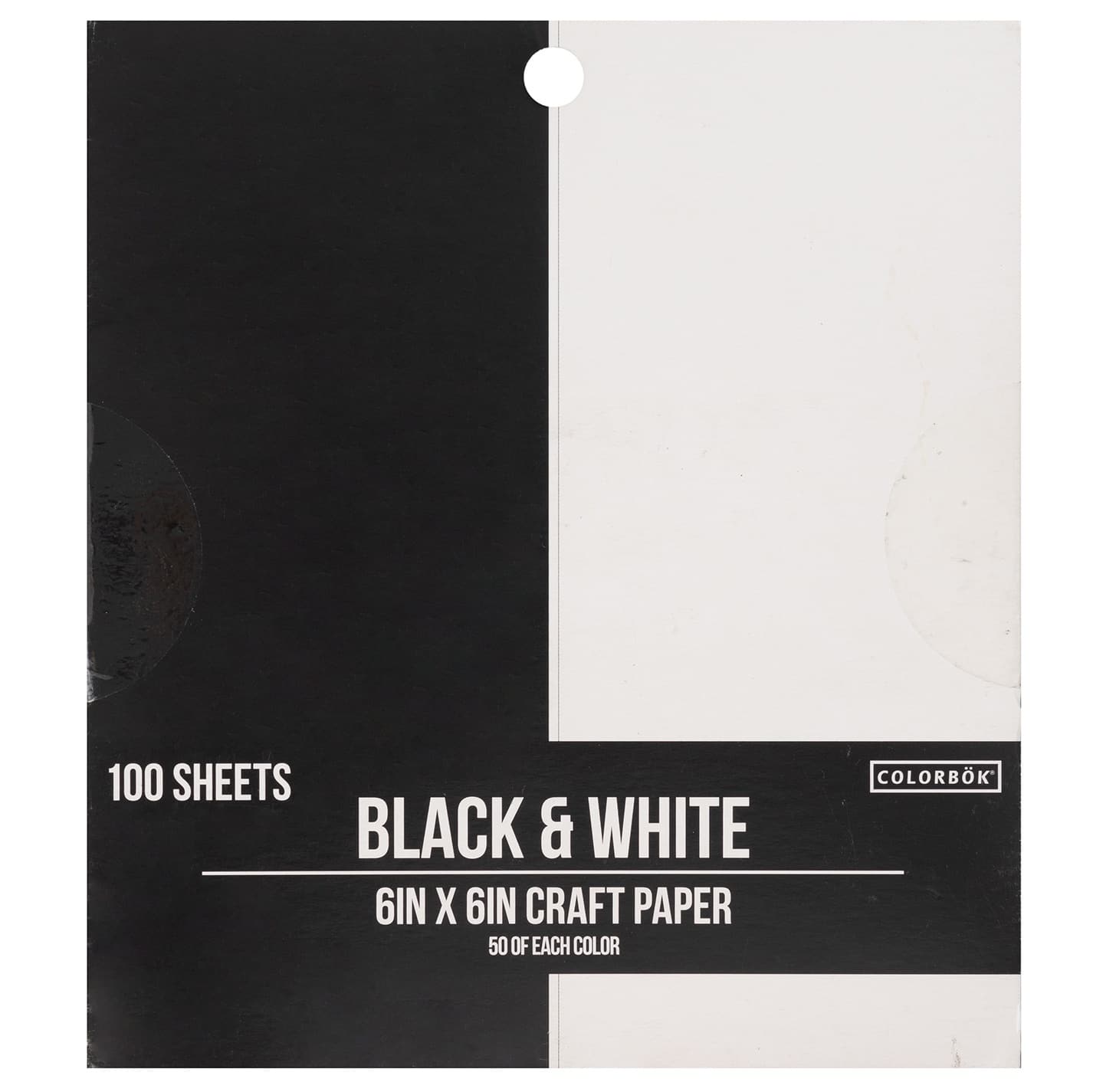 Colorbok® 6"X6" Black & White Cardstock, 100 Sheets