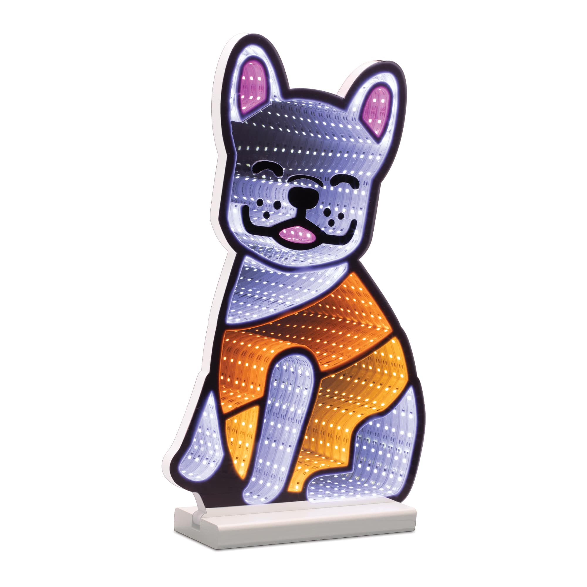 Melrose 16" Halloween Dog EkkoLight in White/Orange | Michaels®