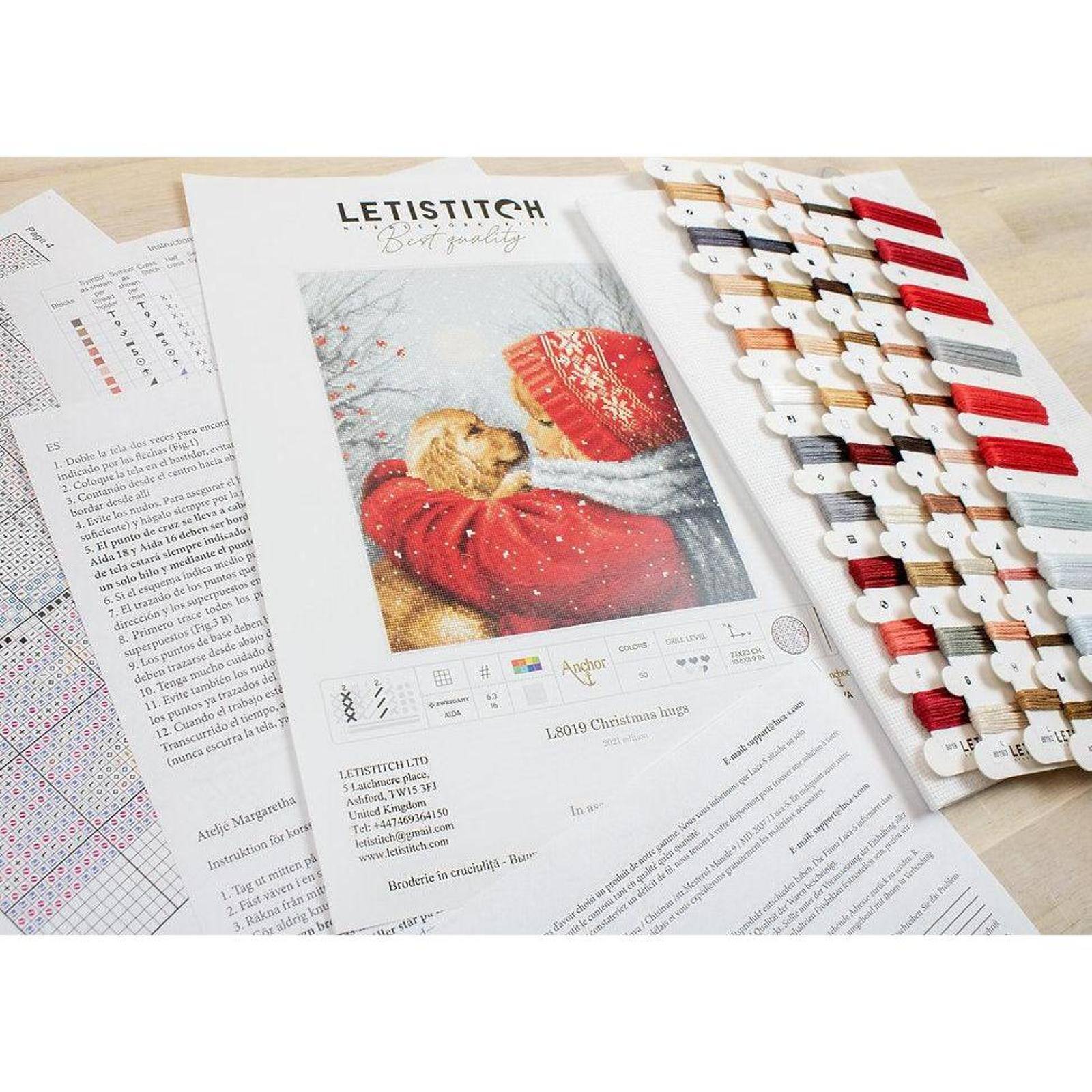 Letistitch Christmas Hugs Counted Cross Stitch Kit