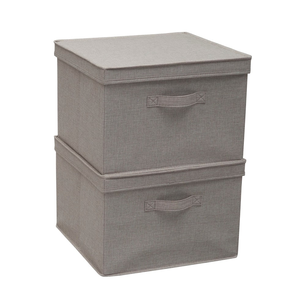 Household Essentials Canvas Storage Boxes with Lids