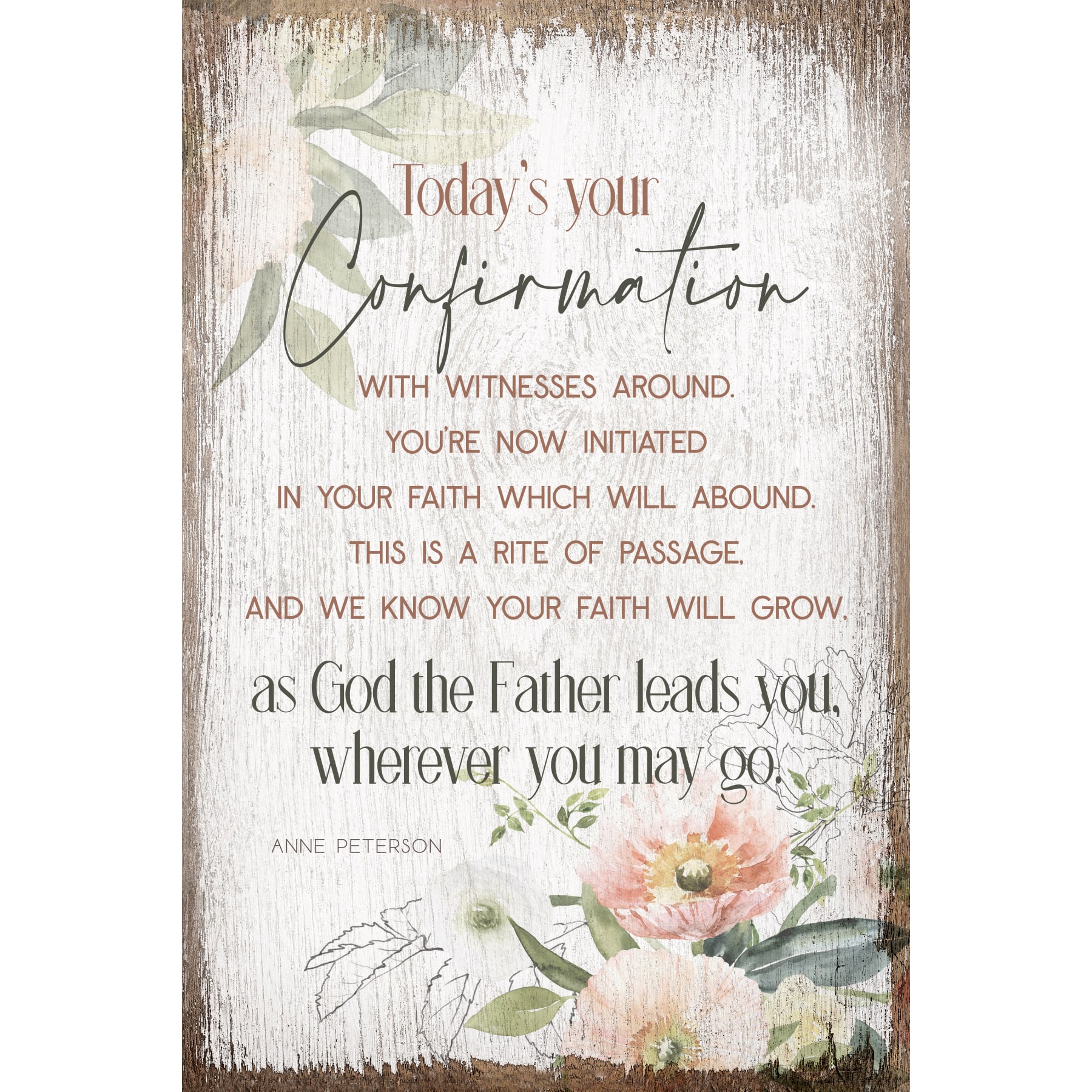 Confirmation Inspirational Wood Plaque