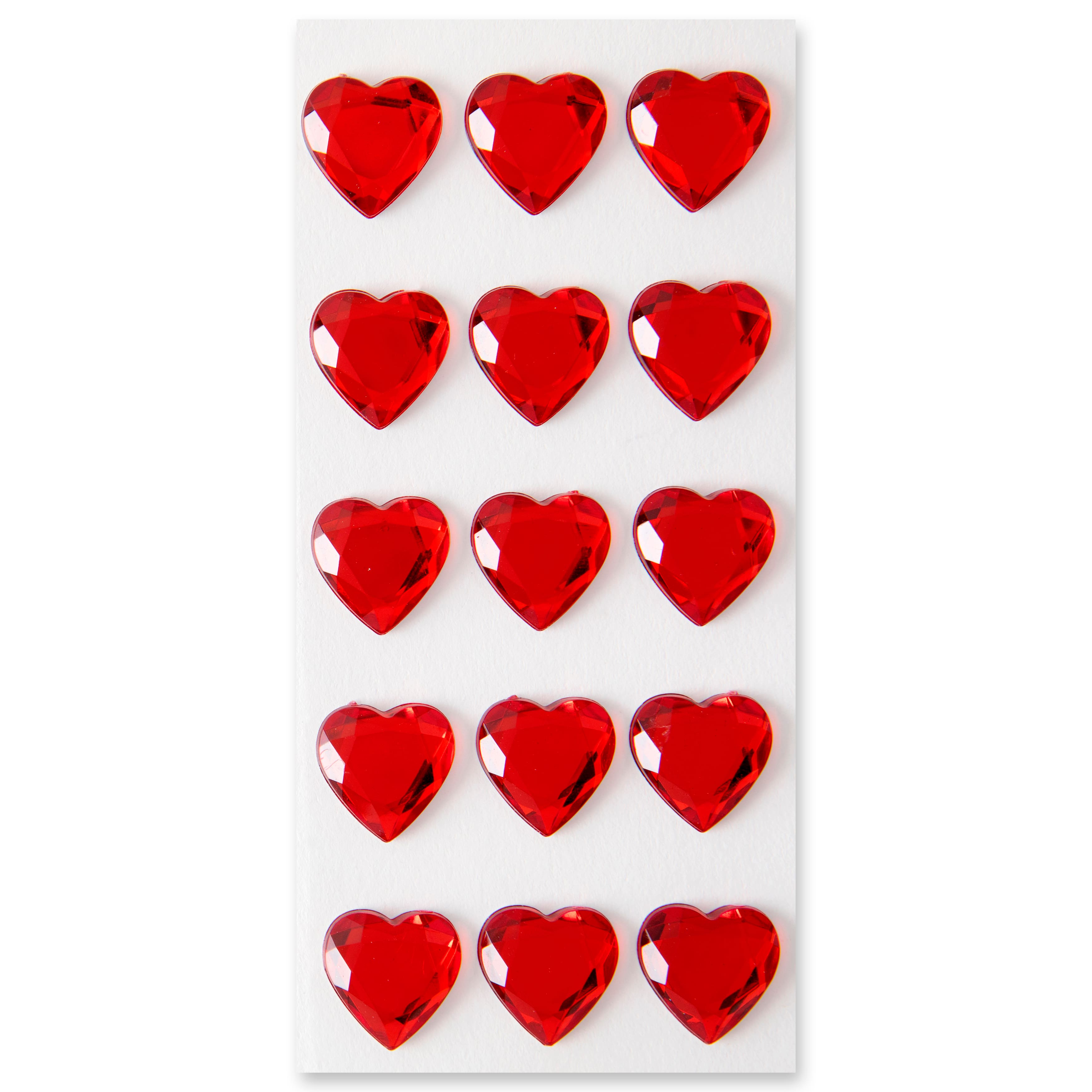 12 Packs: 15 ct. (180 total) Red Heart Adhesive Rhinestones by Recollections™