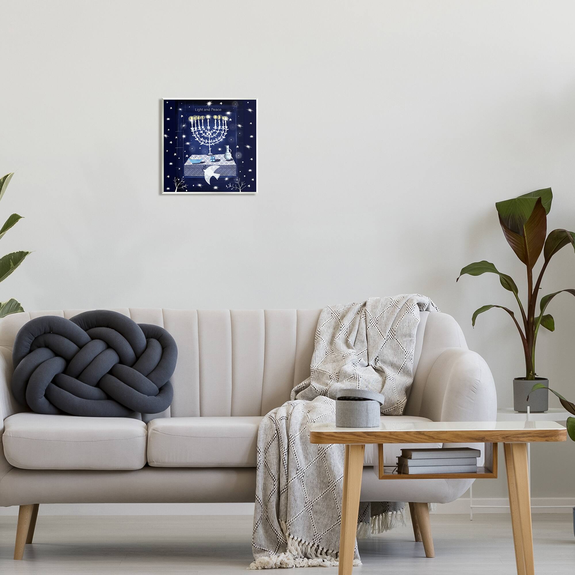 Stupell Industries Light & Peace Menorah Wall Art
