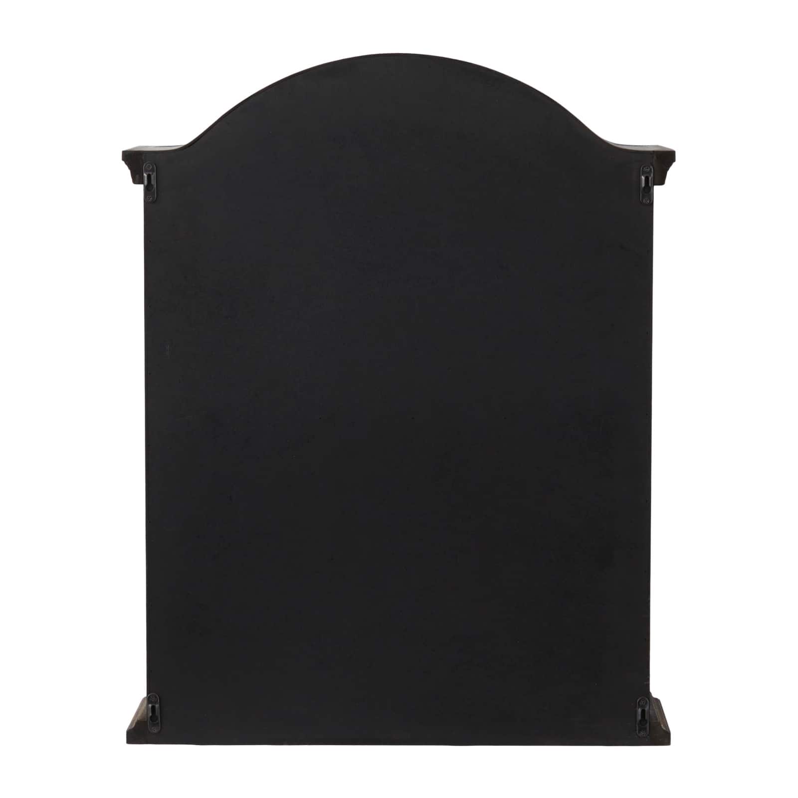 Black Traditional Wall Shelf, 22" x 8" x 28"