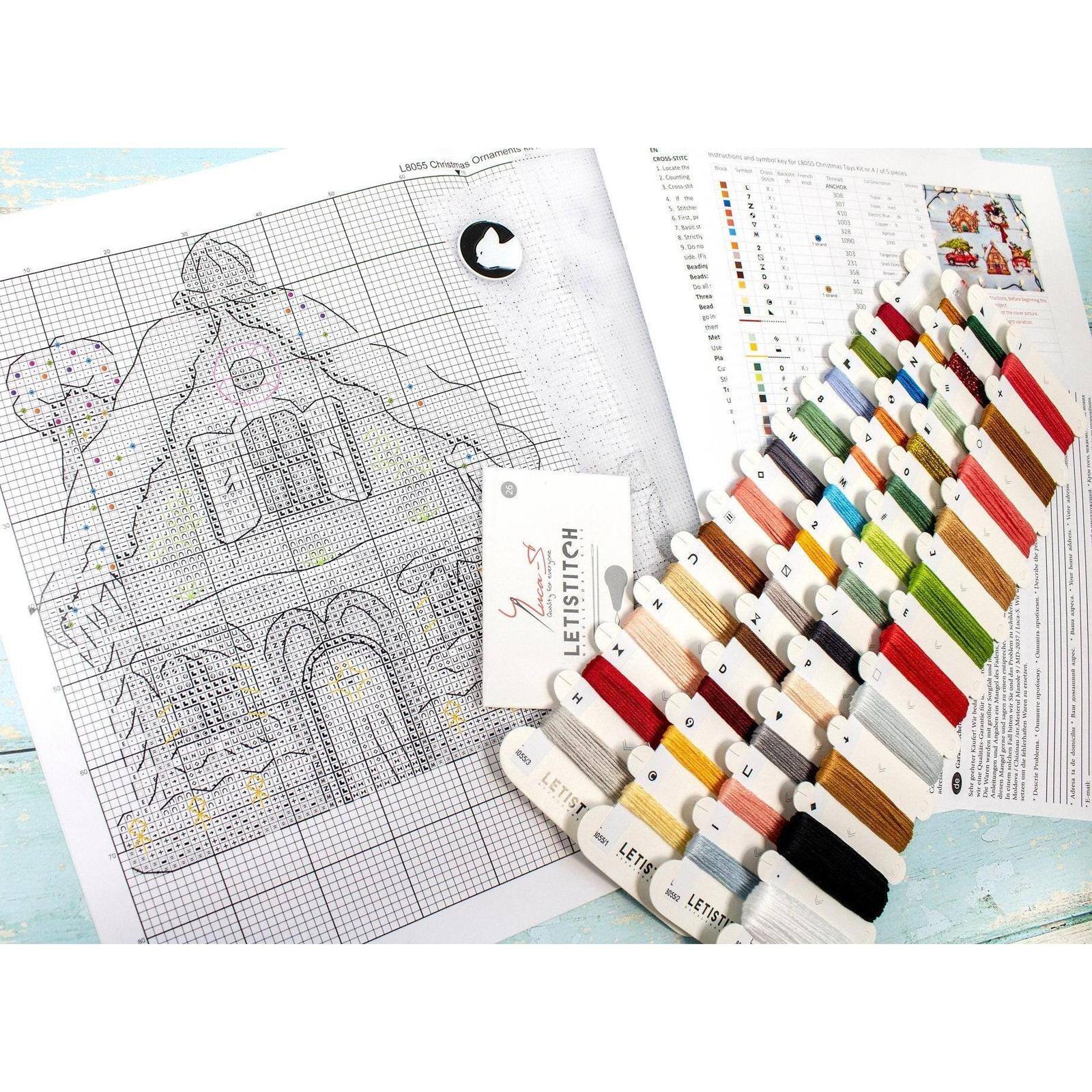 Letistitch Christmas Ornaments Counted Cross Stitch Kit