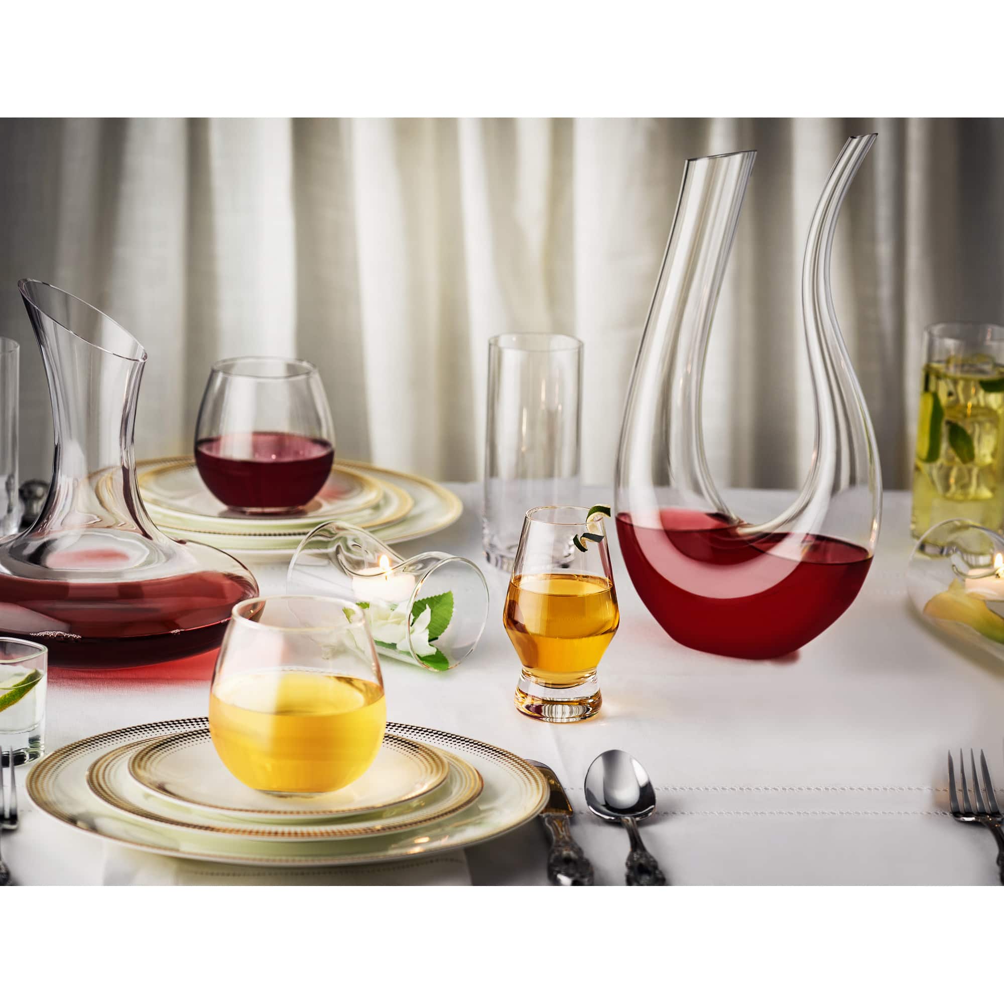 JoyJolt® 8oz. Halo Crystal Whiskey Glasses, 4ct.