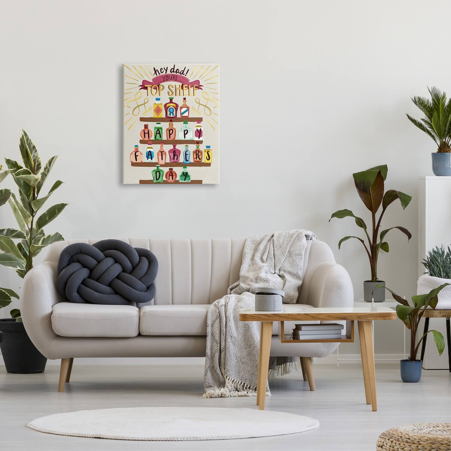 Stupell Industries Dad You're Top Shelf Phrase Canvas Wall Art