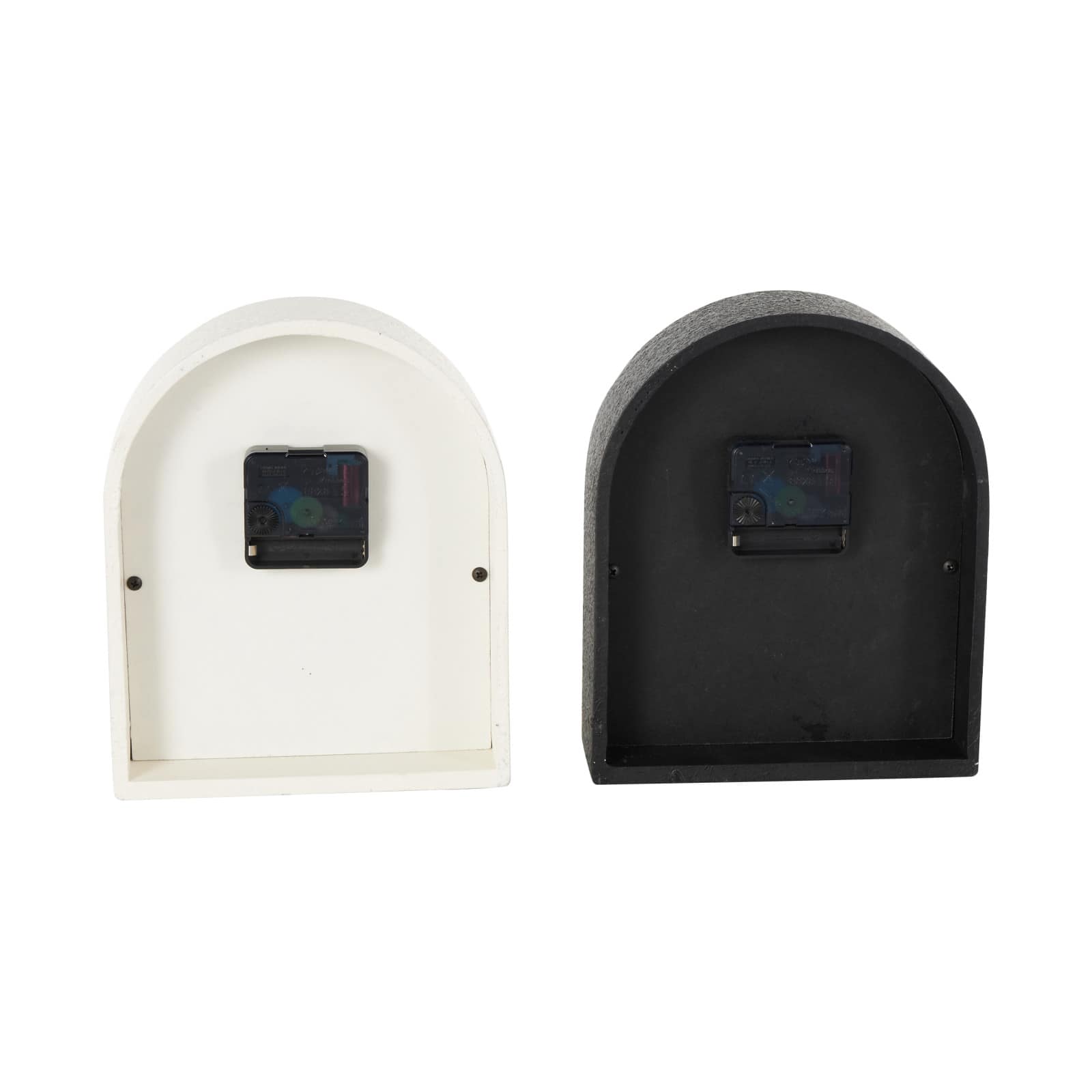 8.75" Textured Decorative Clock with Gold Accents Set