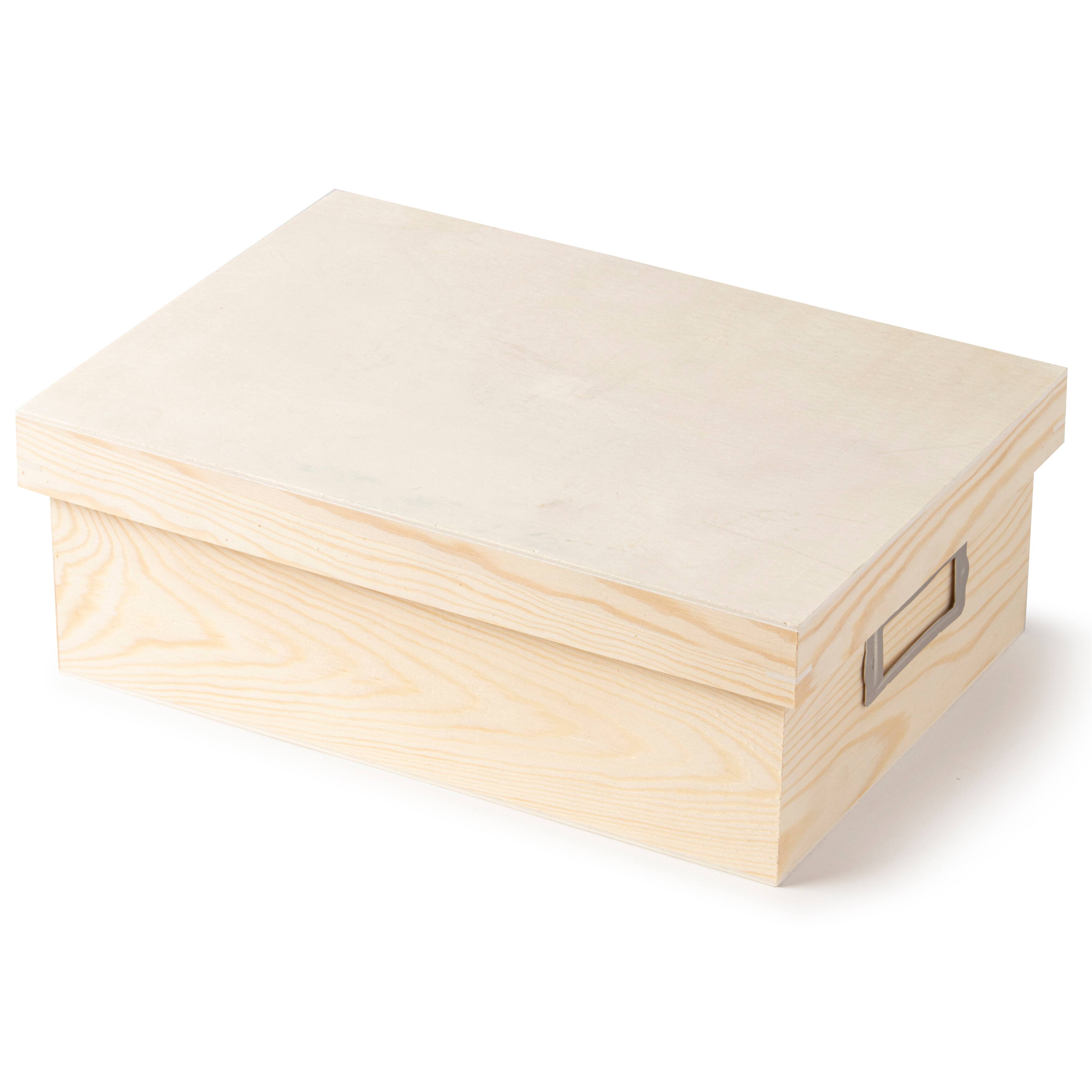 8 Pack: Wood Photo Box with Lid by Make Market®