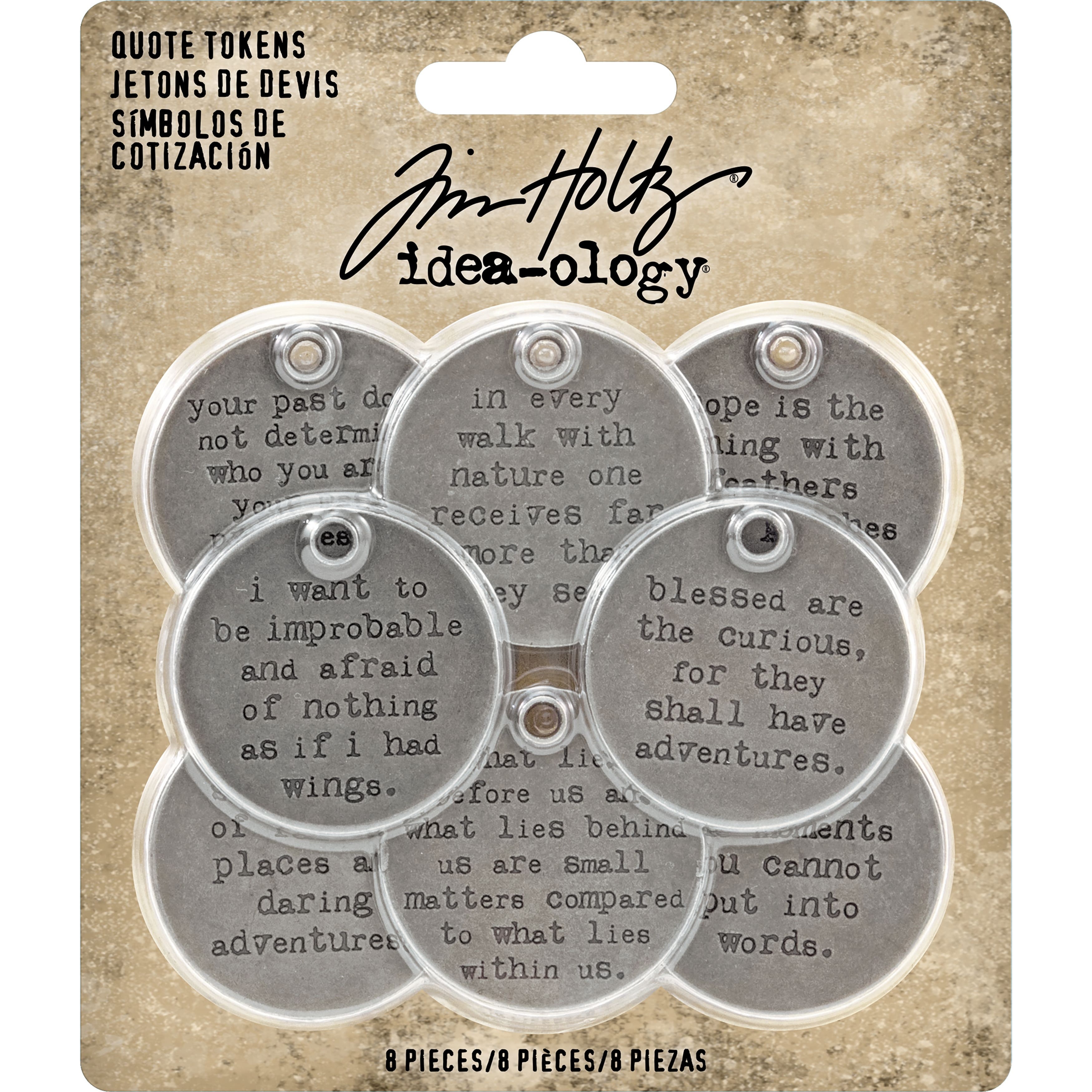 Idea-Ology Metal Quote Tokens 8/Pkg- 