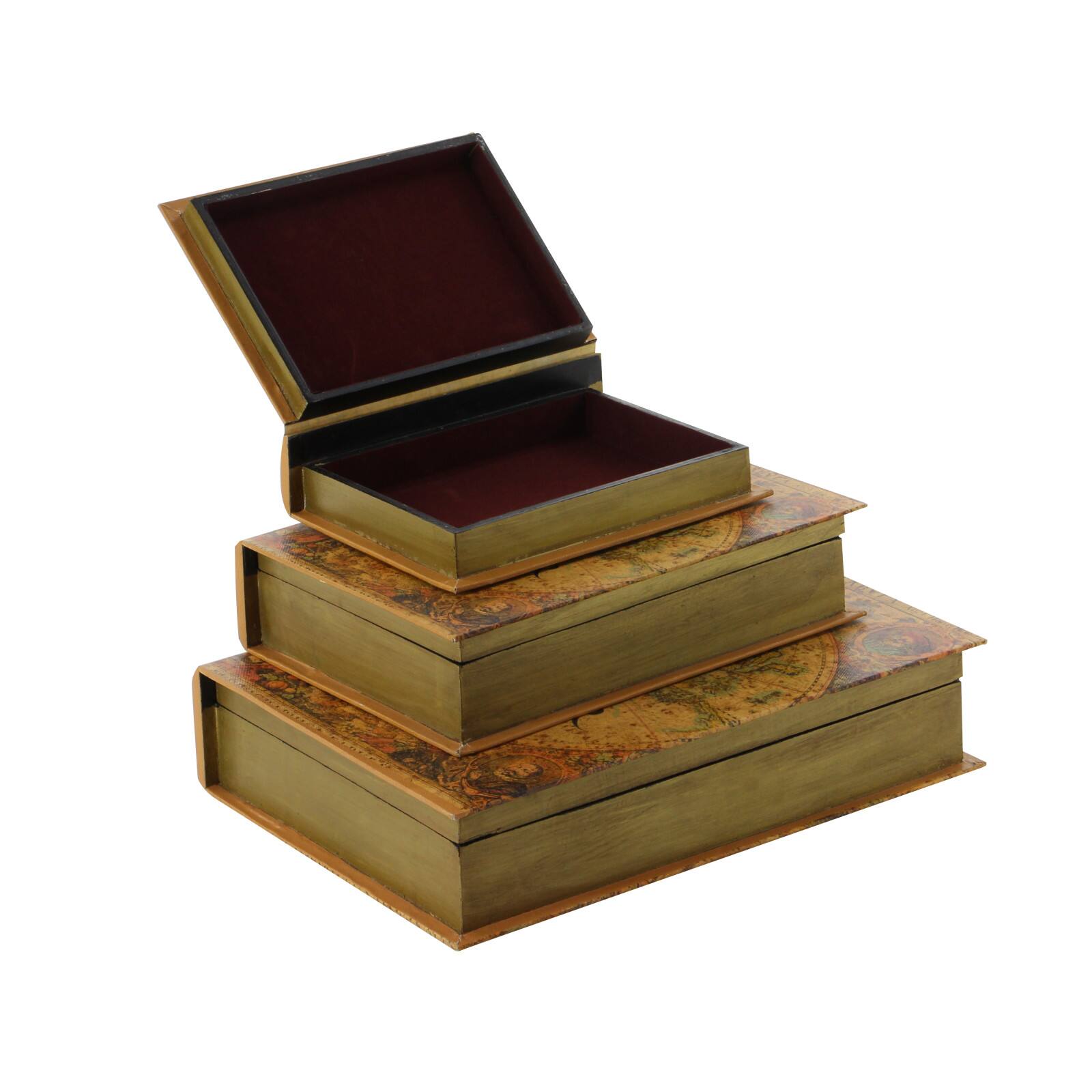 Brown Wood Atlas Traditional Box Set