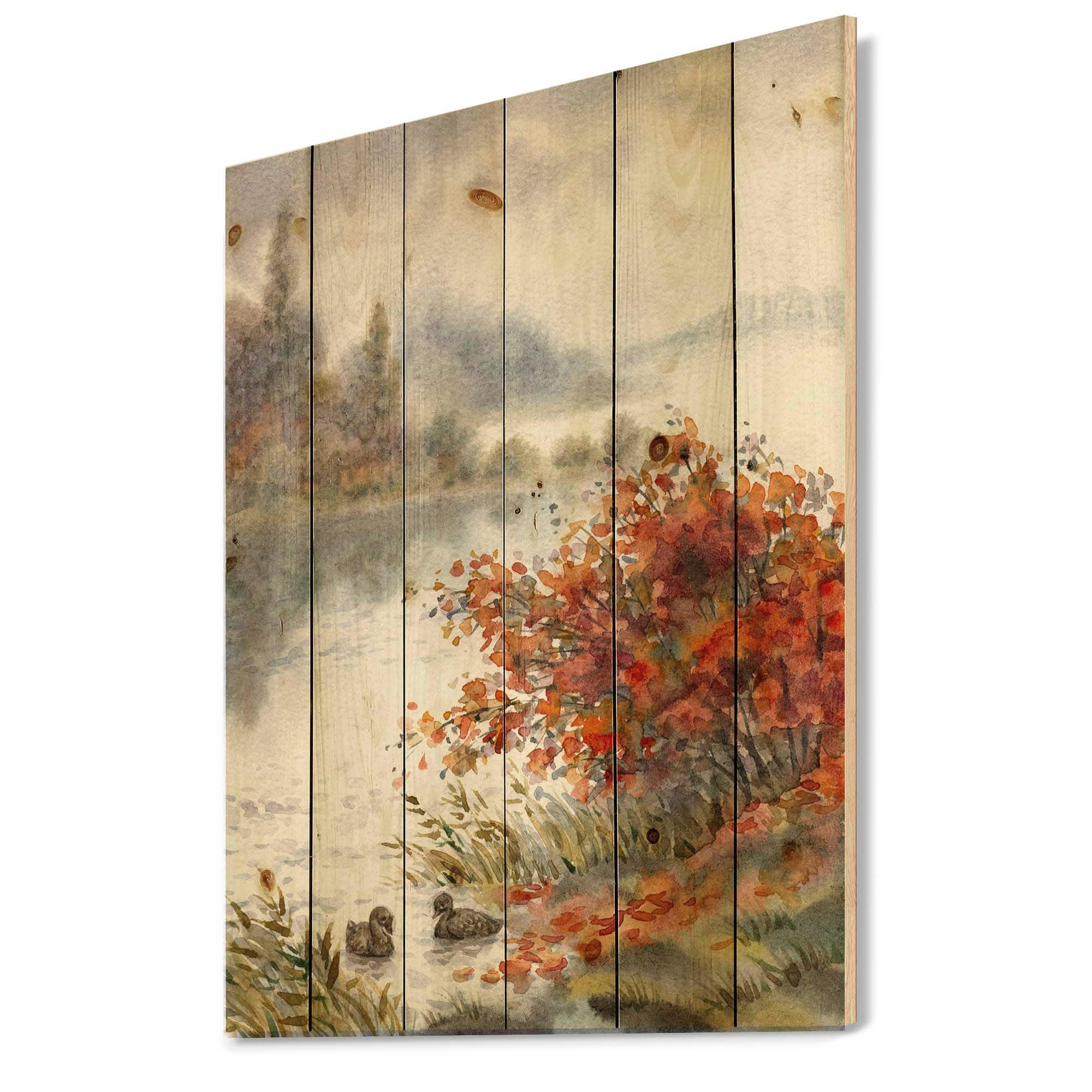 Designart - View Of The Lake In Autumn