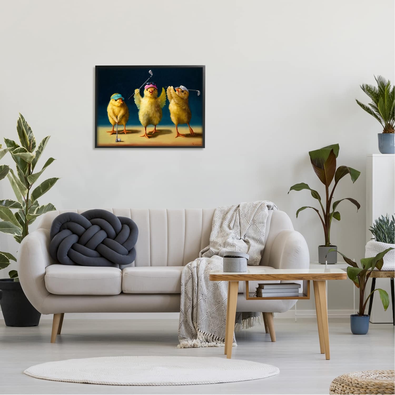 Stupell Industries Golfer Chicks Wearing Sports Visors Golf Clubs Framed Giclee Art