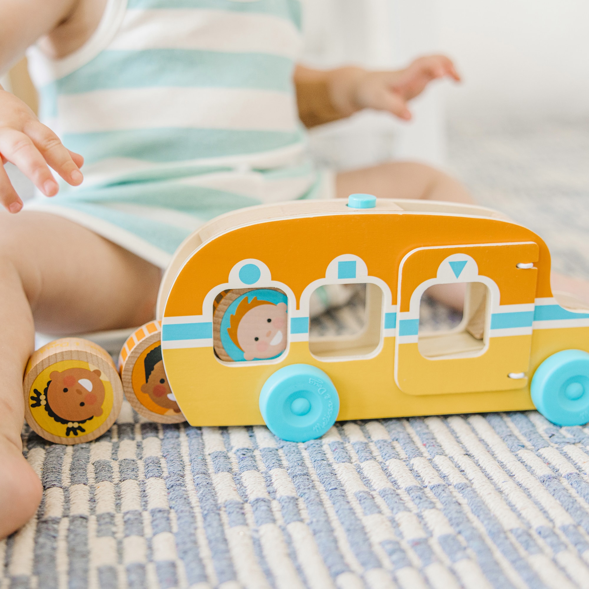 Melissa & Doug® GO TOTs™ Wooden Roll & Ride Bus Play Set