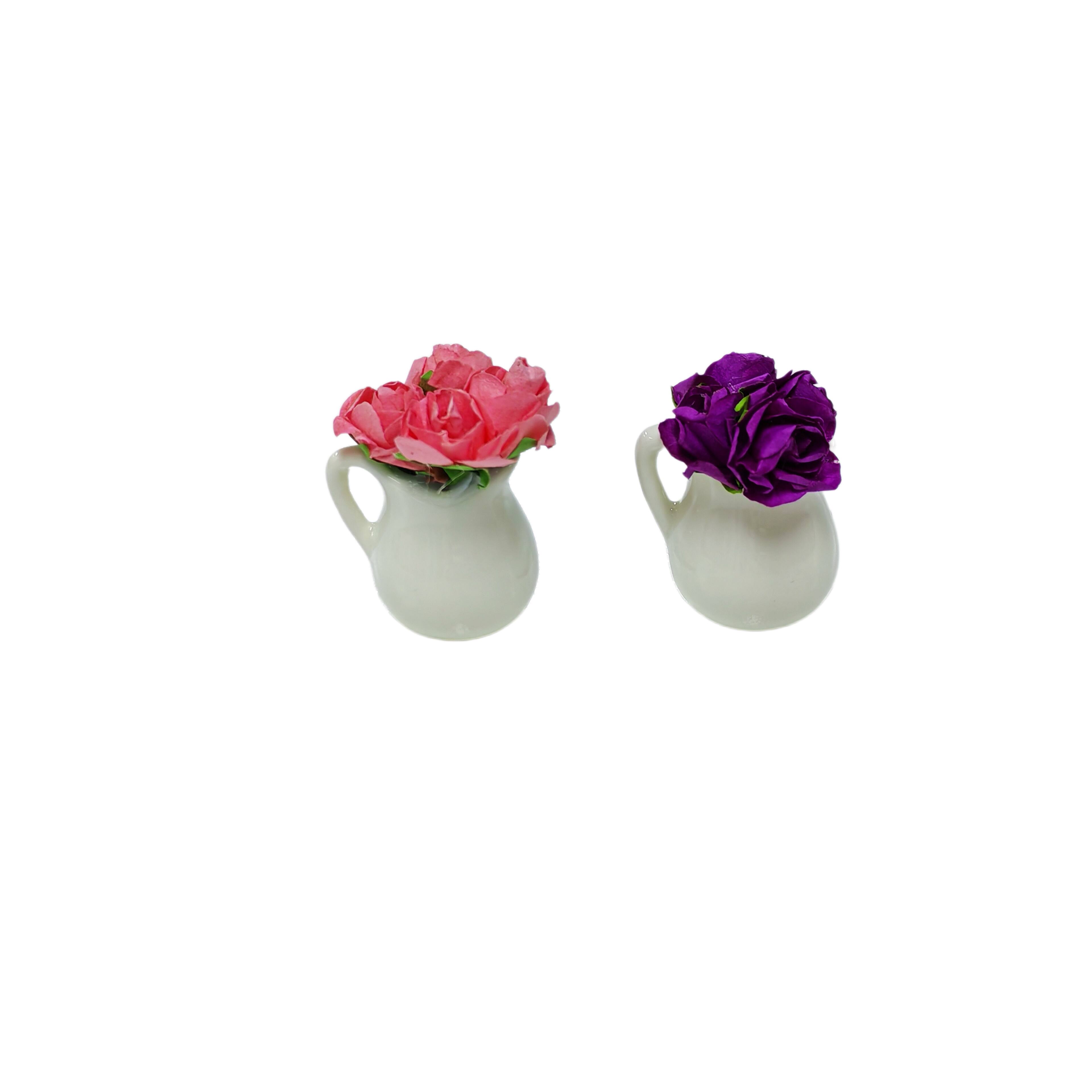 Mini Pink & Purple Flower Pitcher Decoration Set by Ashland