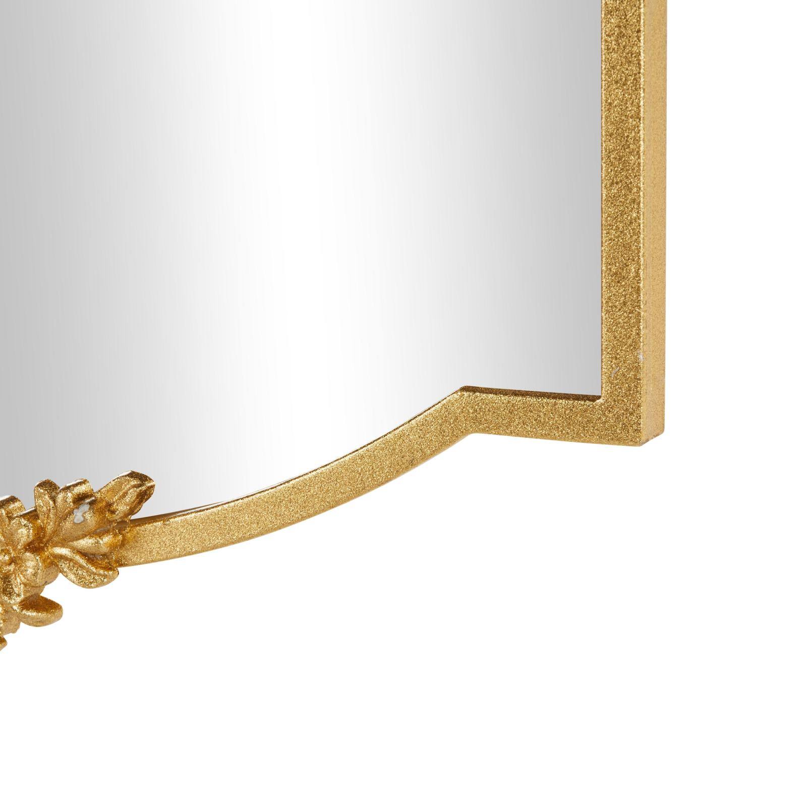 Gold Floral Embellished Metal Room Wall Mirror