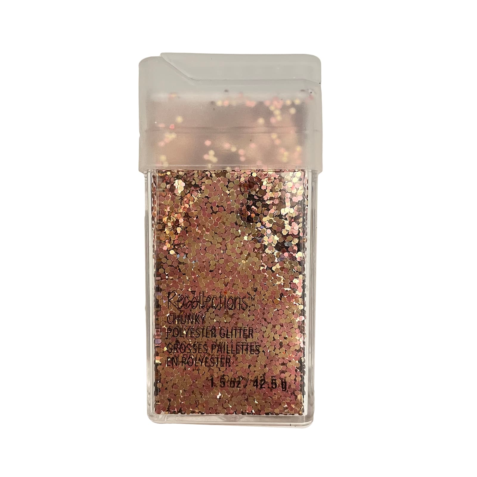 12 Pack: Chunky Champagne Rose Polyester Glitter by Recollections™