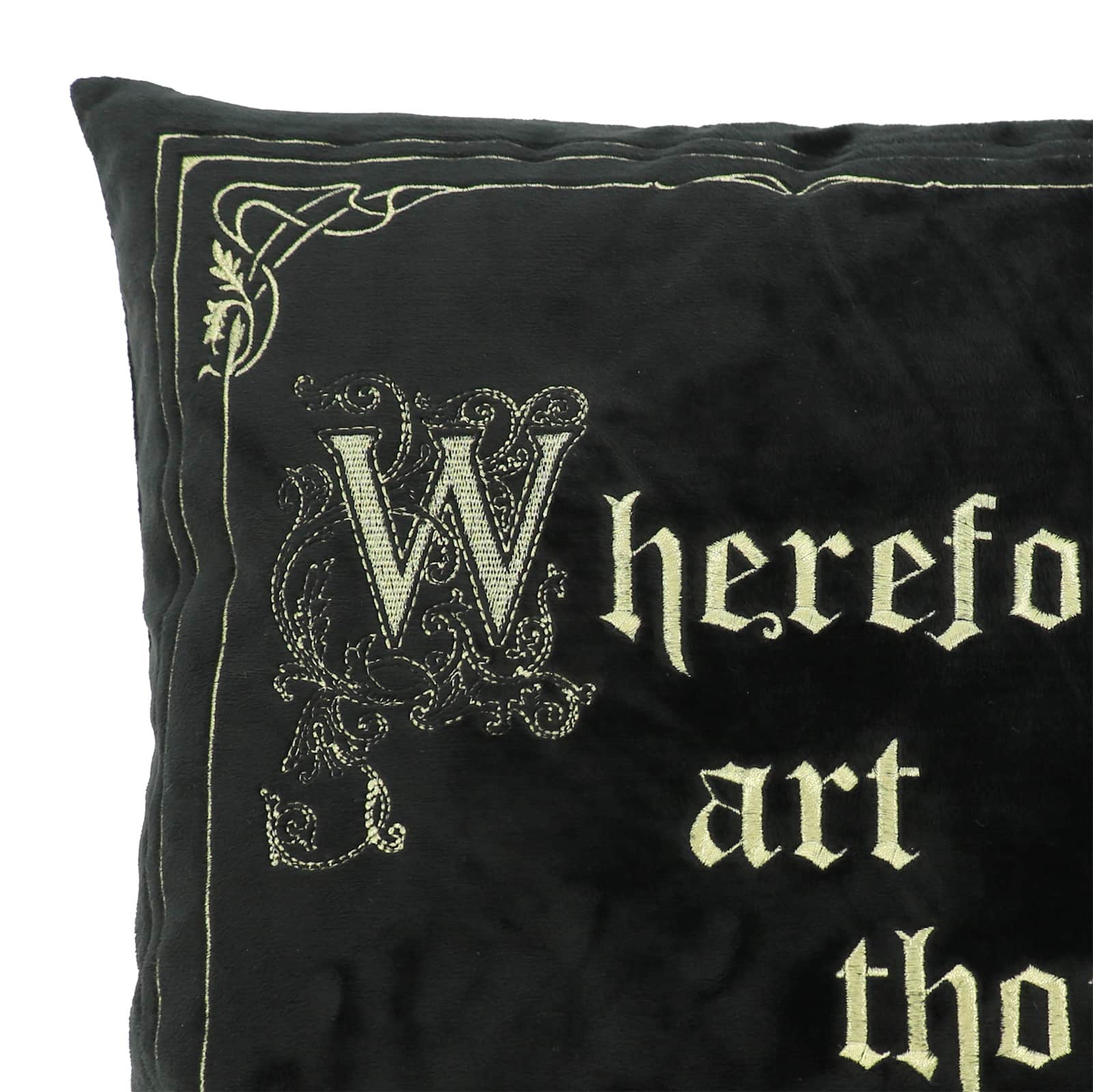 16" Black Wherefore Art Thou Throw Pillow by Ashland®