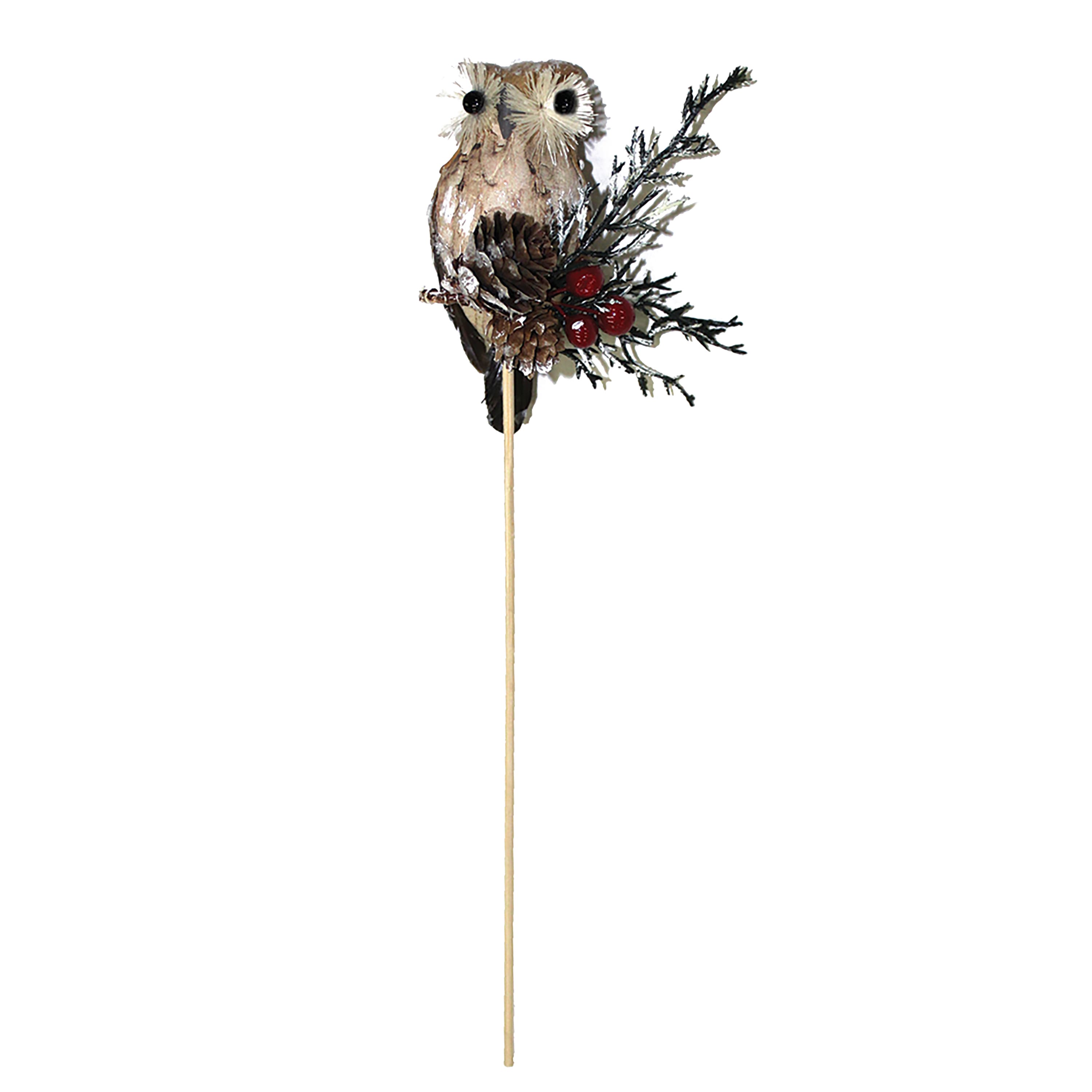 11" Owl on Branch with Wood Picks, 2ct.