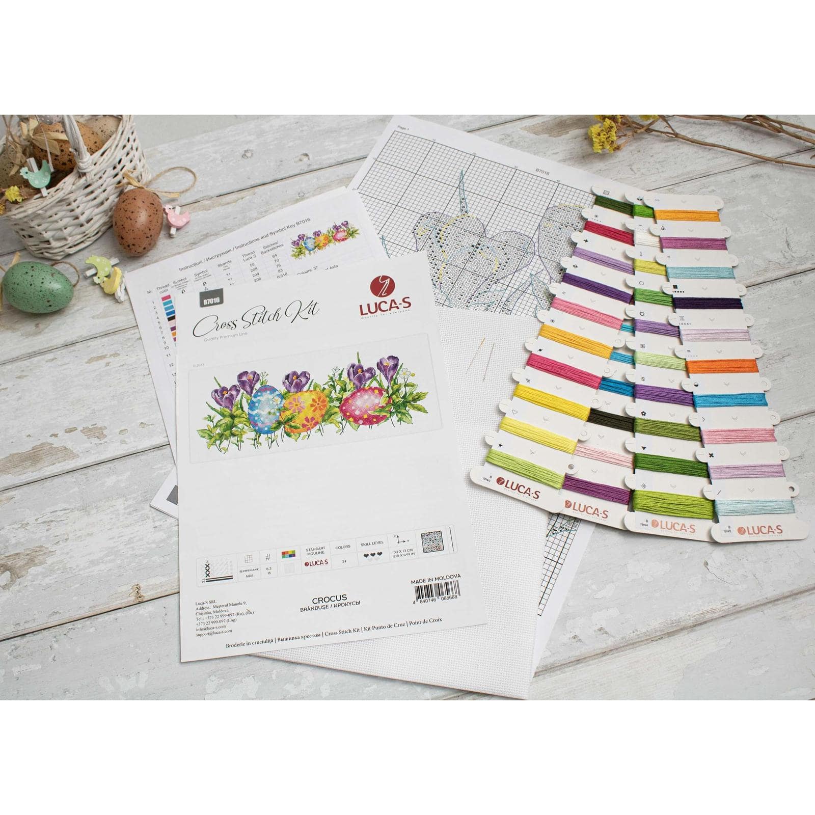 Luca-S Crocus Counted Cross Stitch Kit