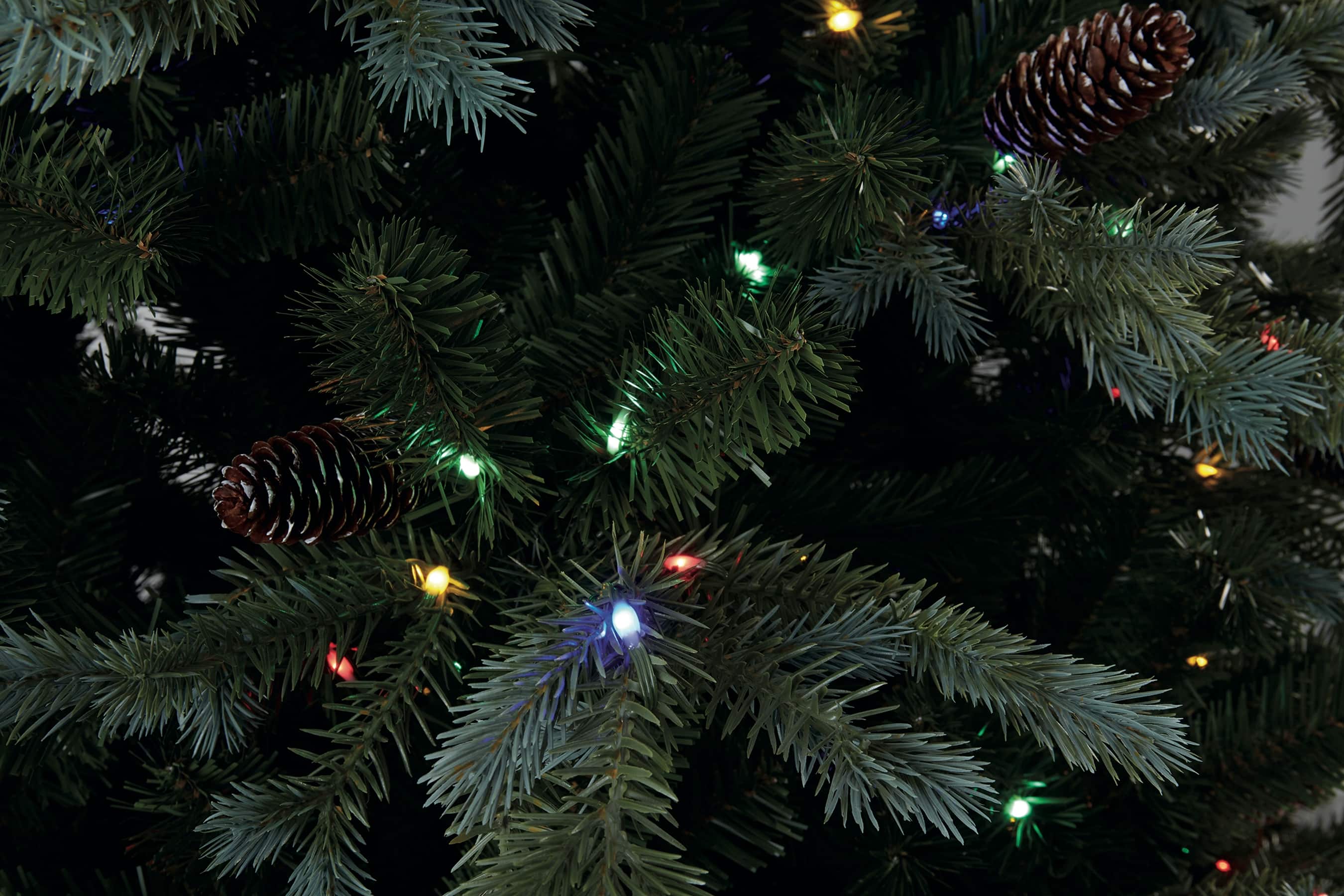9ft. Pre-Lit Blue Mountain Spruce Realistic Artificial Christmas Tree, Colour Changing Micro LED Lights by Ashland®