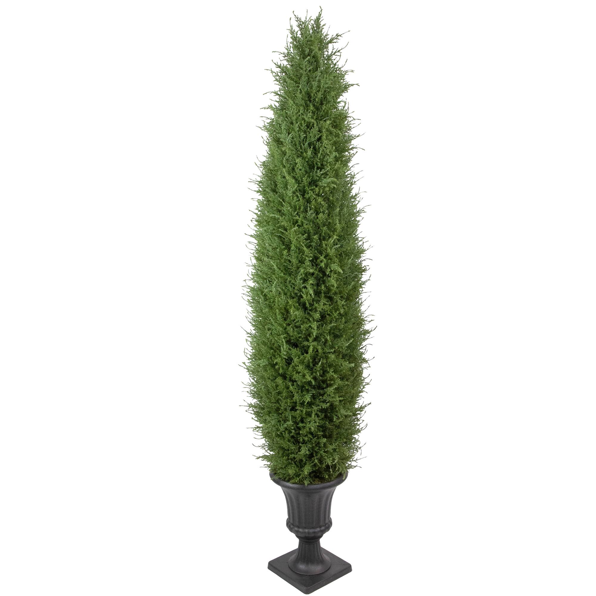 5ft. Unlit Artificial Cedar Pine Arborvitae Tree in Urn Style Pot