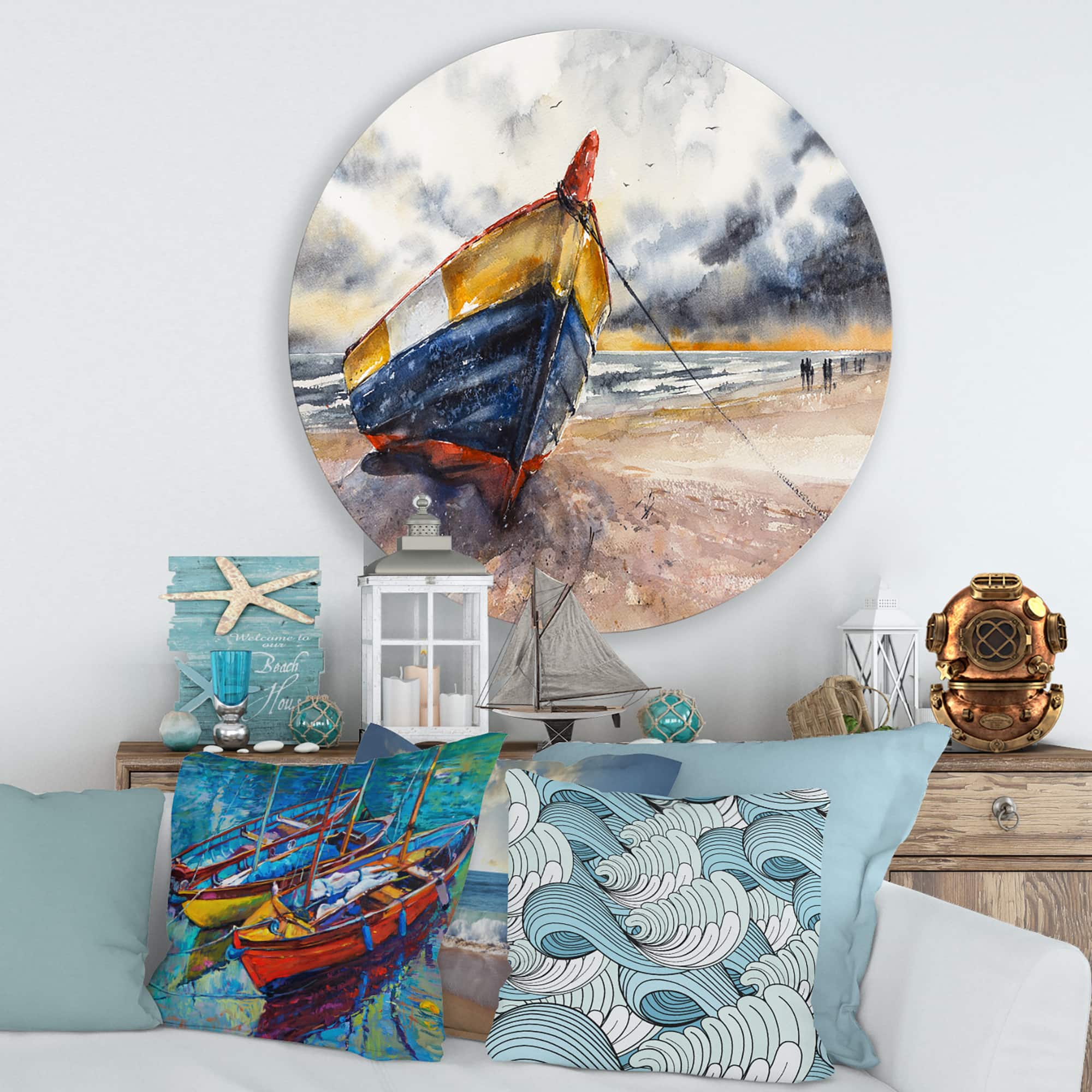 Designart - Wooden Boat On The Baltic Shores