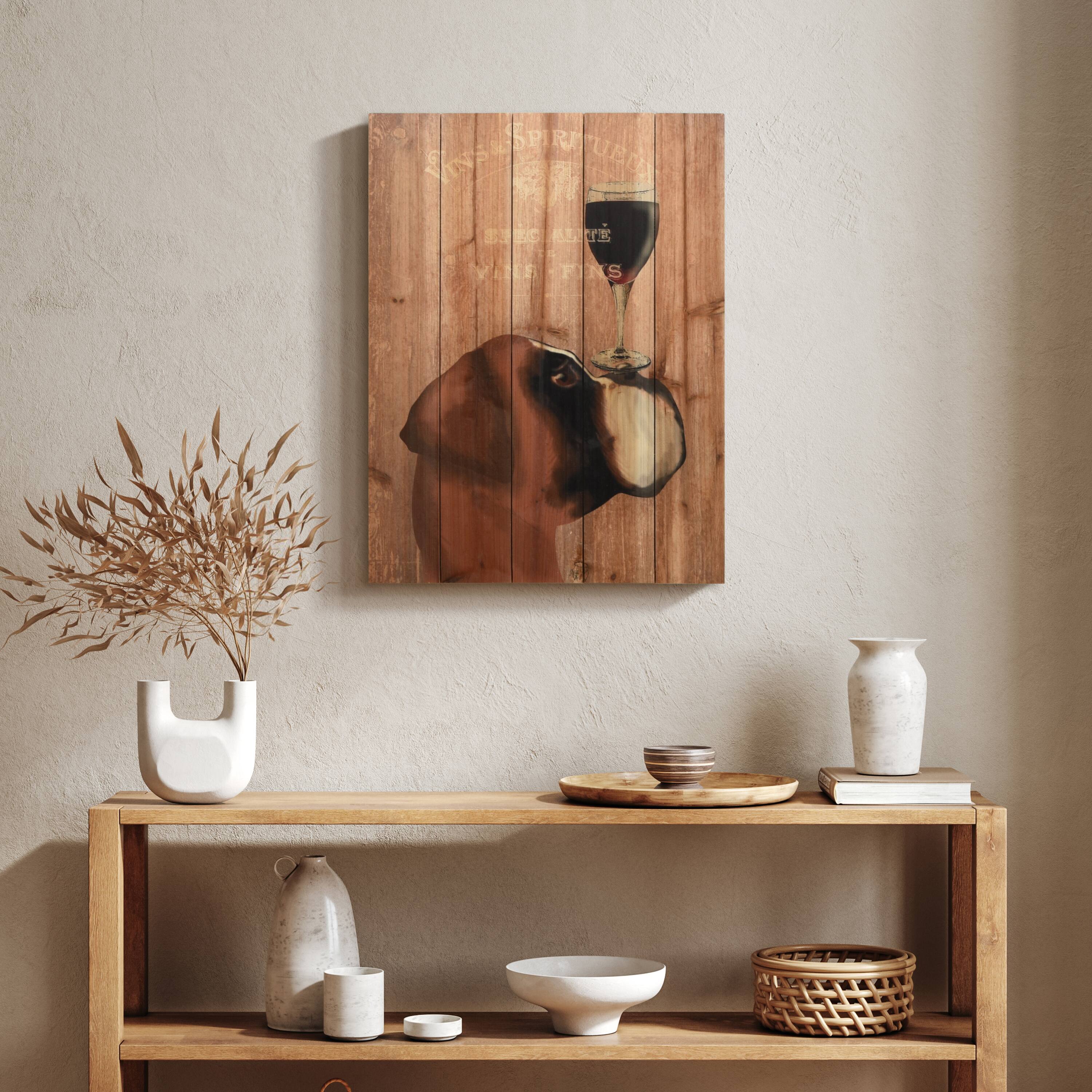 Empire Art Direct 24" x 18" Dog Au Vin Boxer Wall Art