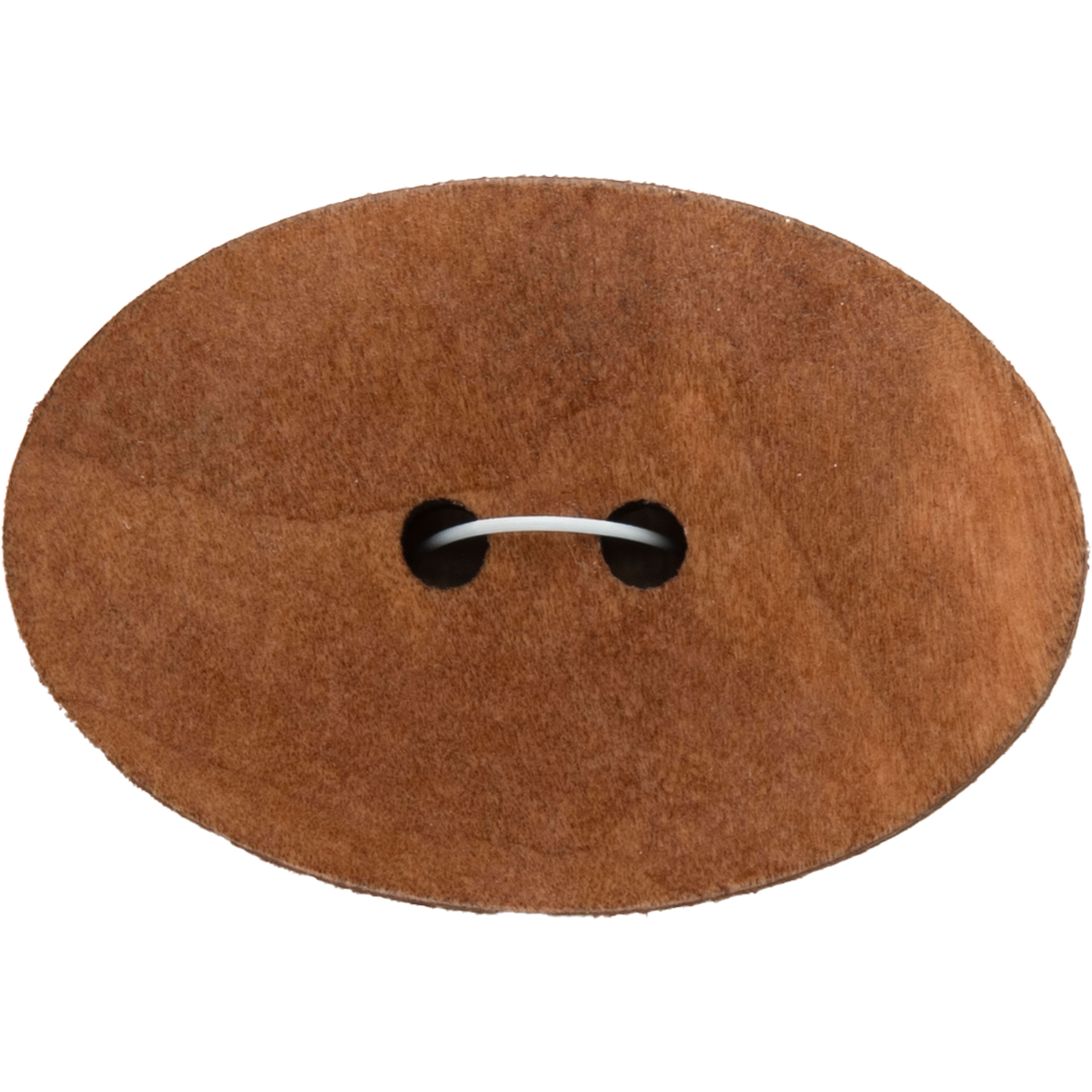 Organic Elements 1 3/4" Oval Light Brown Wood Button